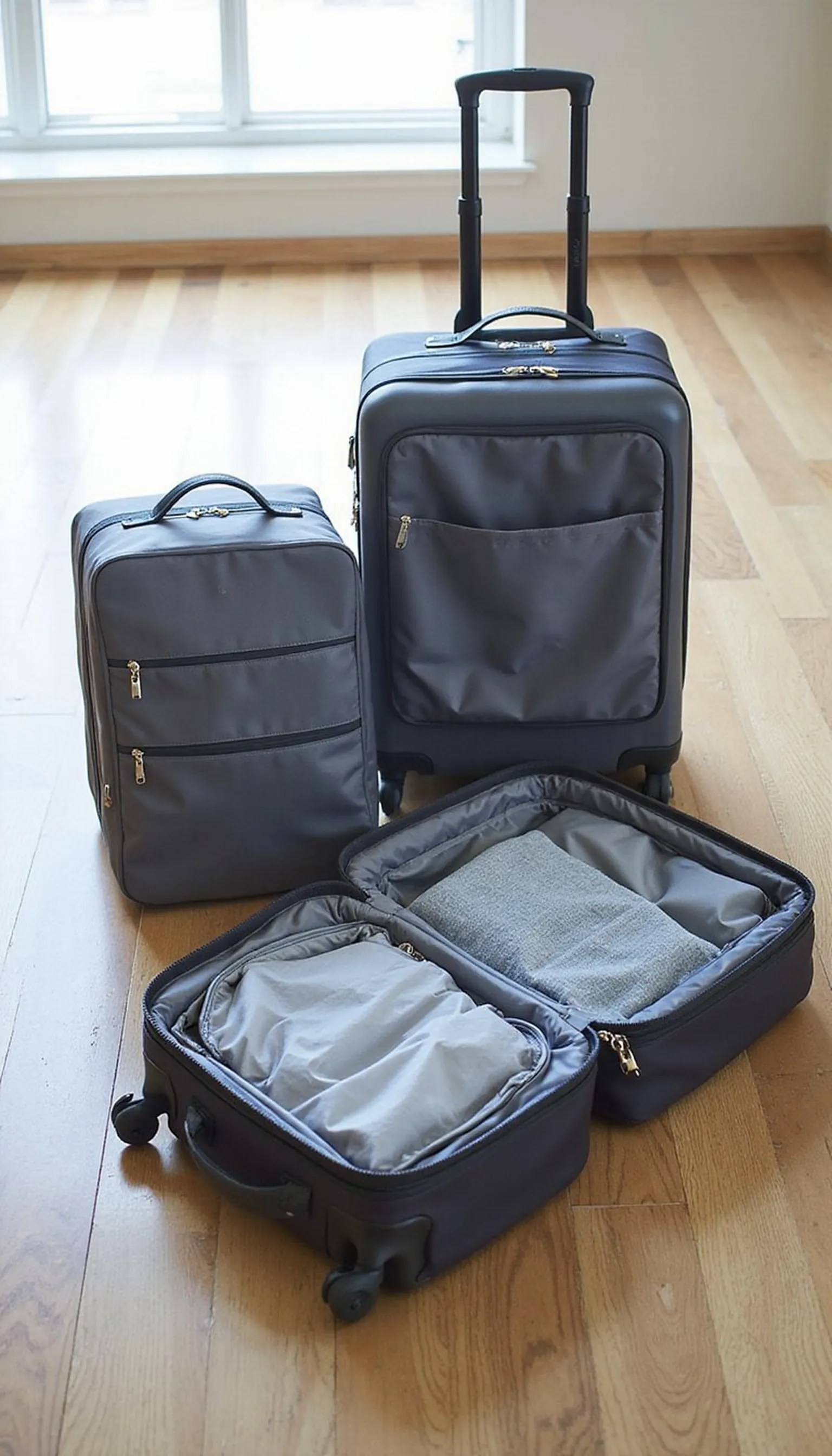 Packing cubes for organized summer cabin packing