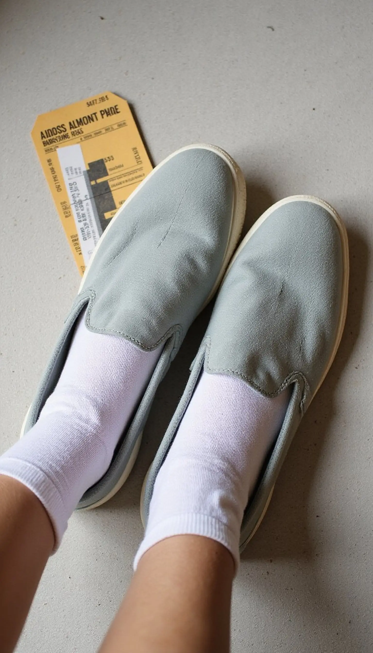 Slip-on shoes for easy boarding and cool feet