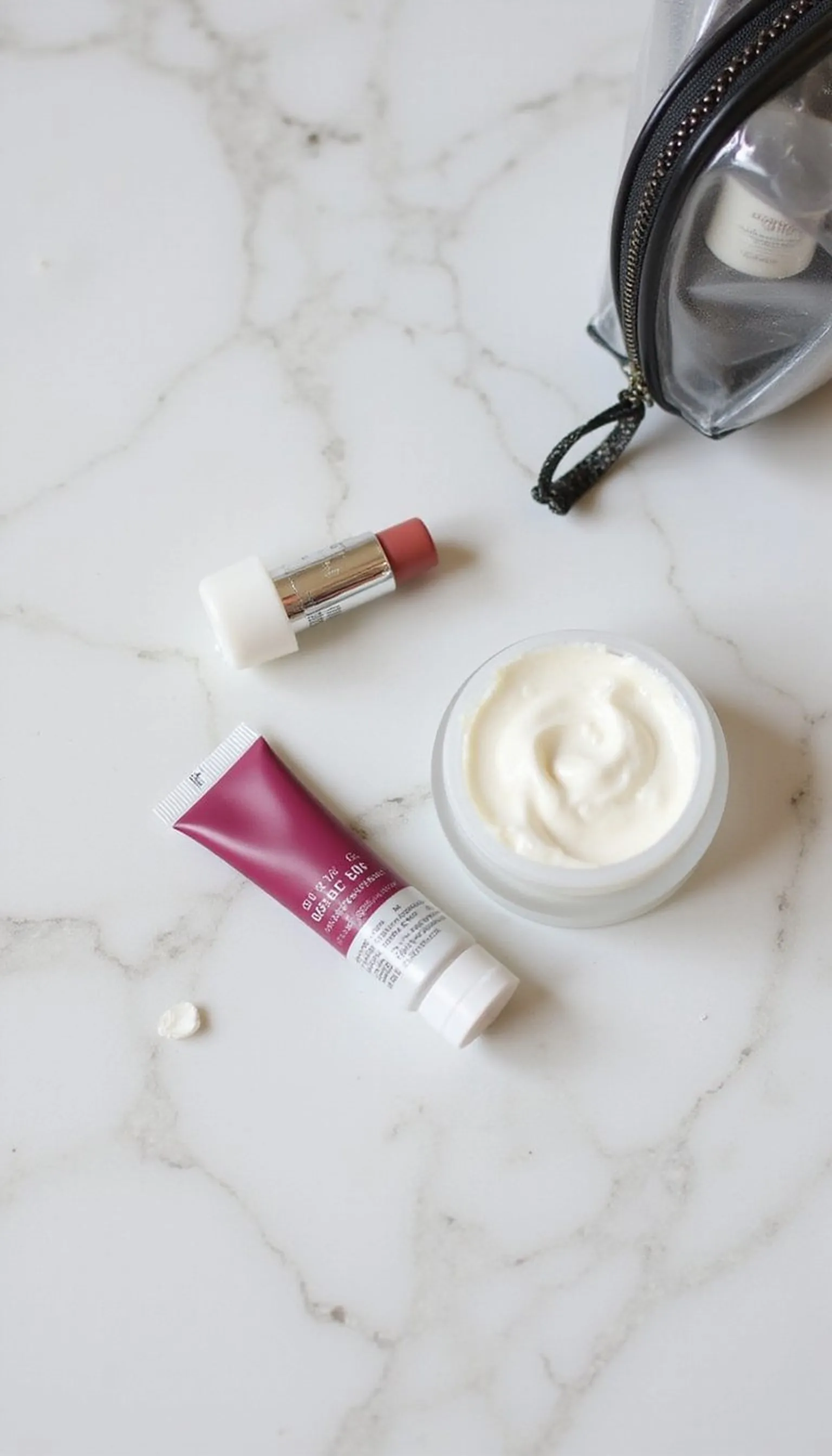 Travel-sized moisturizer and lip balm duo