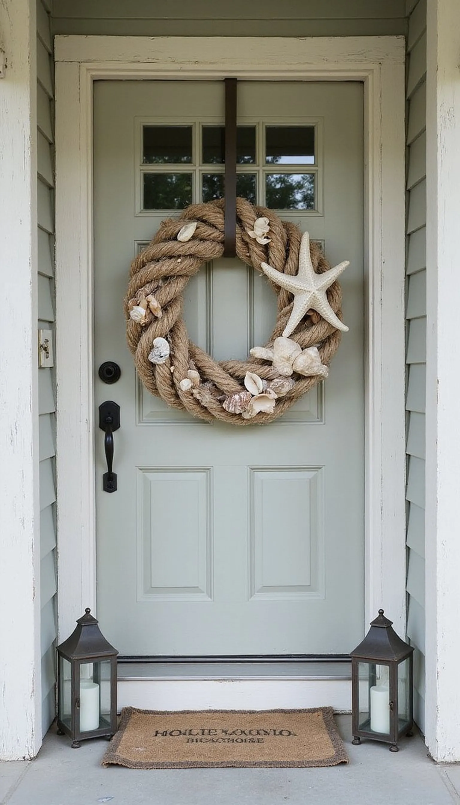 Coastal shell wreath for breezy porches