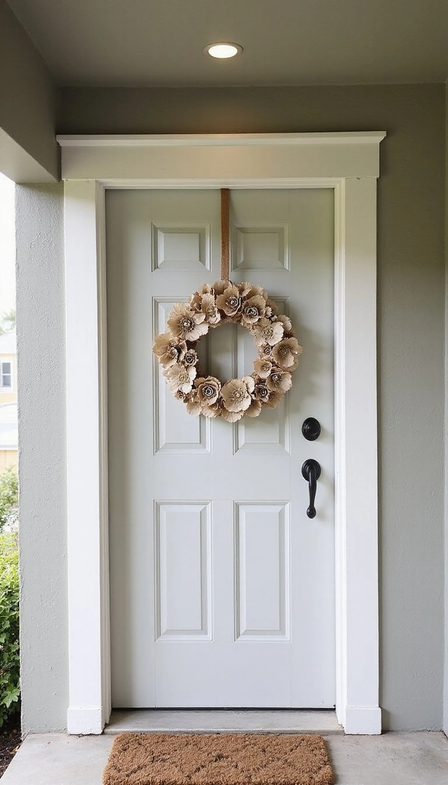 Handmade paper flower wreath—color without wilting