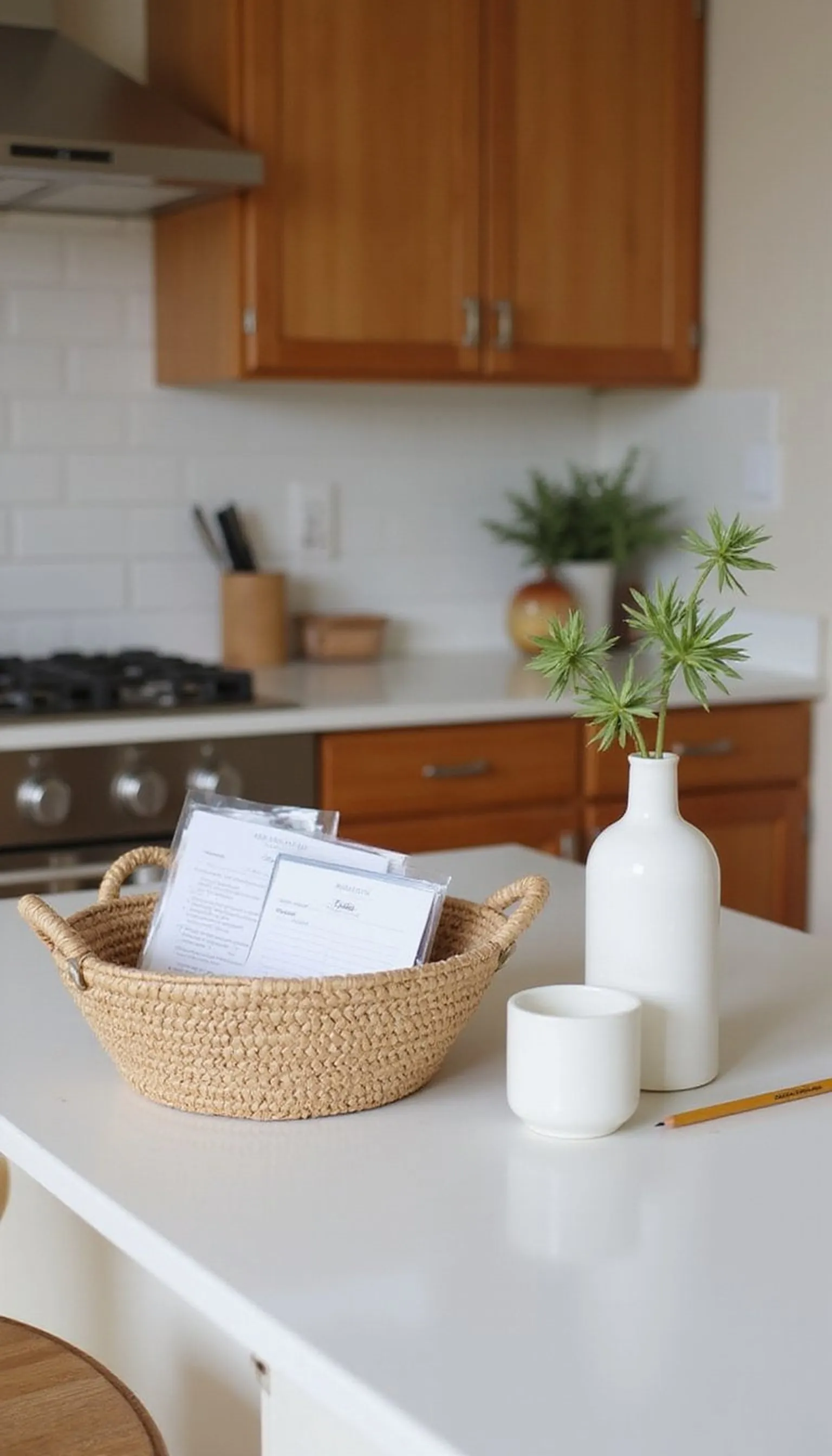 Handwoven basket for mail and summer notes