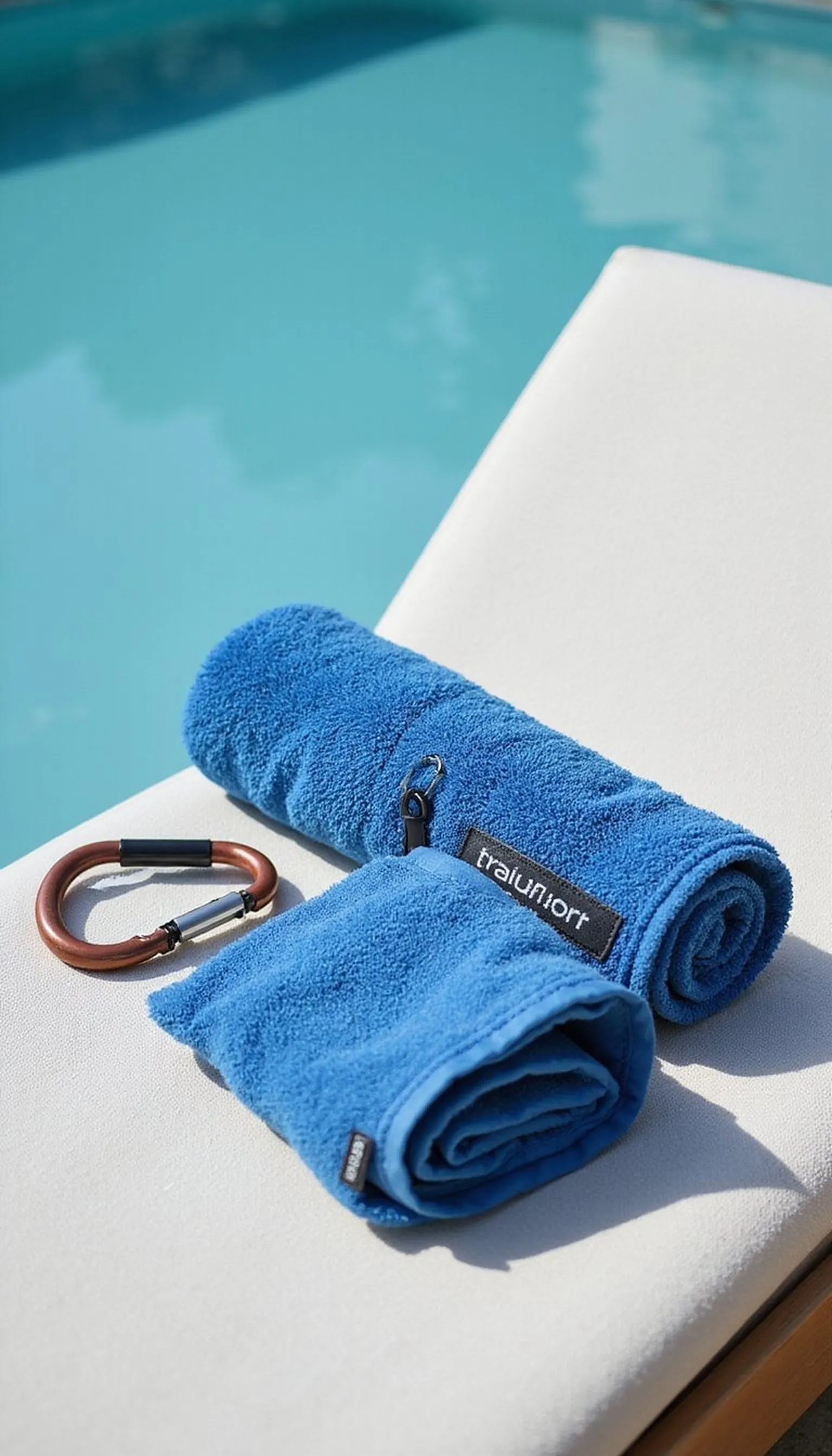 Quick-dry microfiber towel that folds small