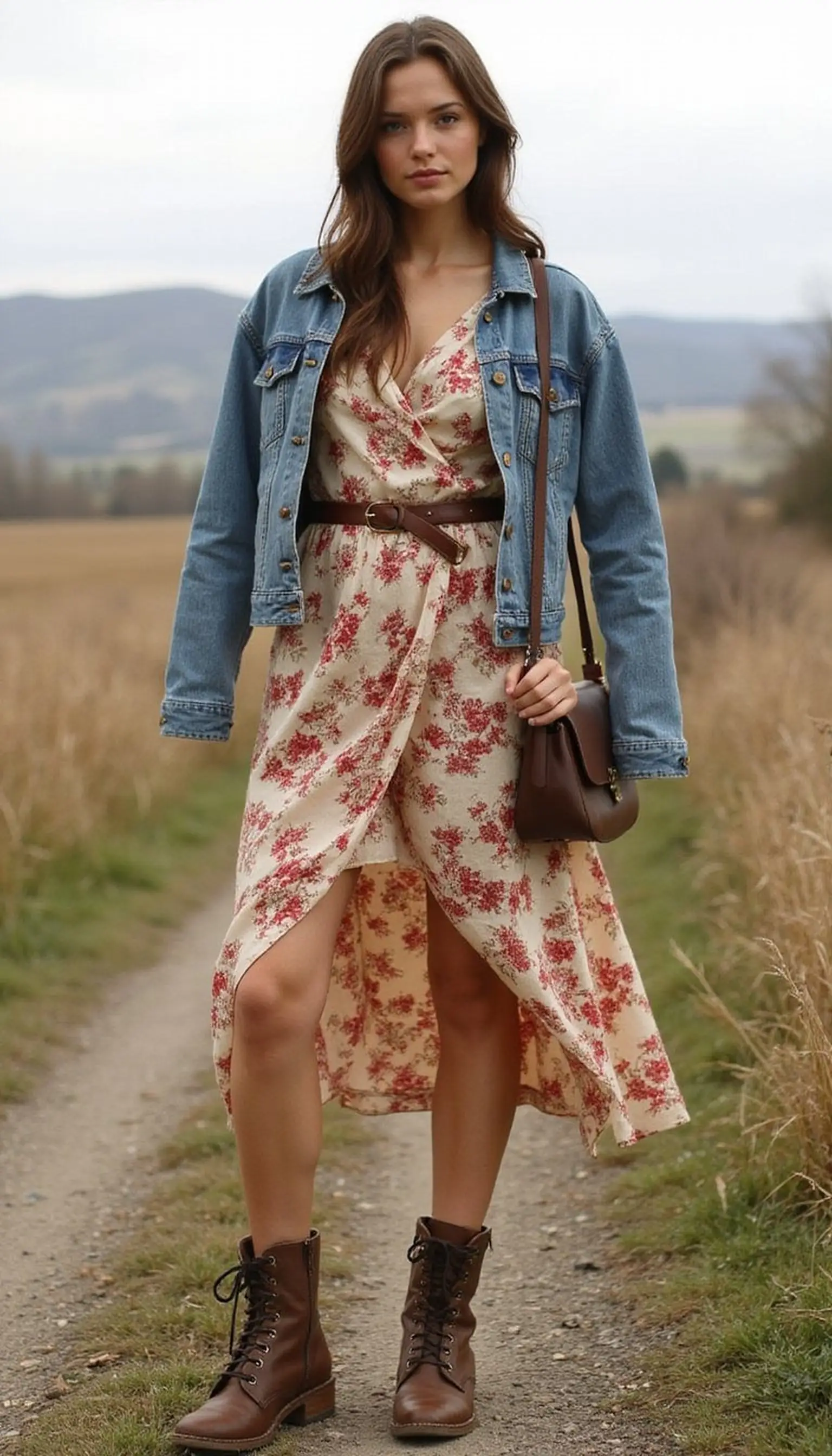 Floral wrap dress for spontaneous stops