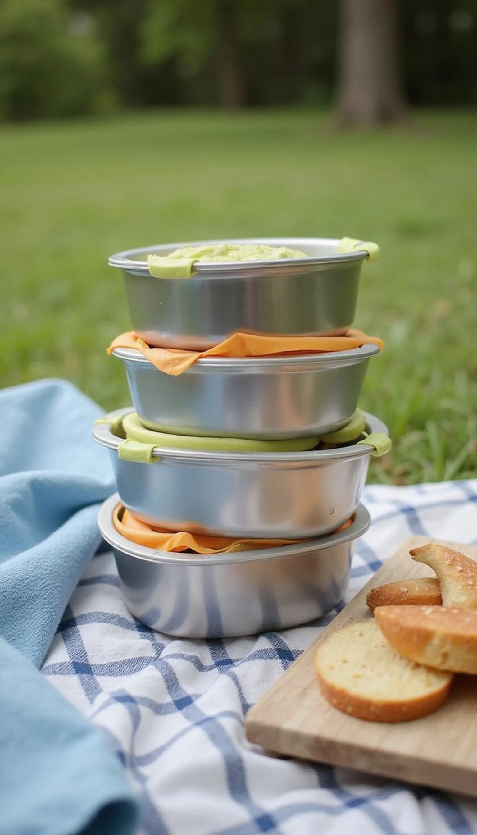 Cold-keep lunch with ice packs and sealed tins