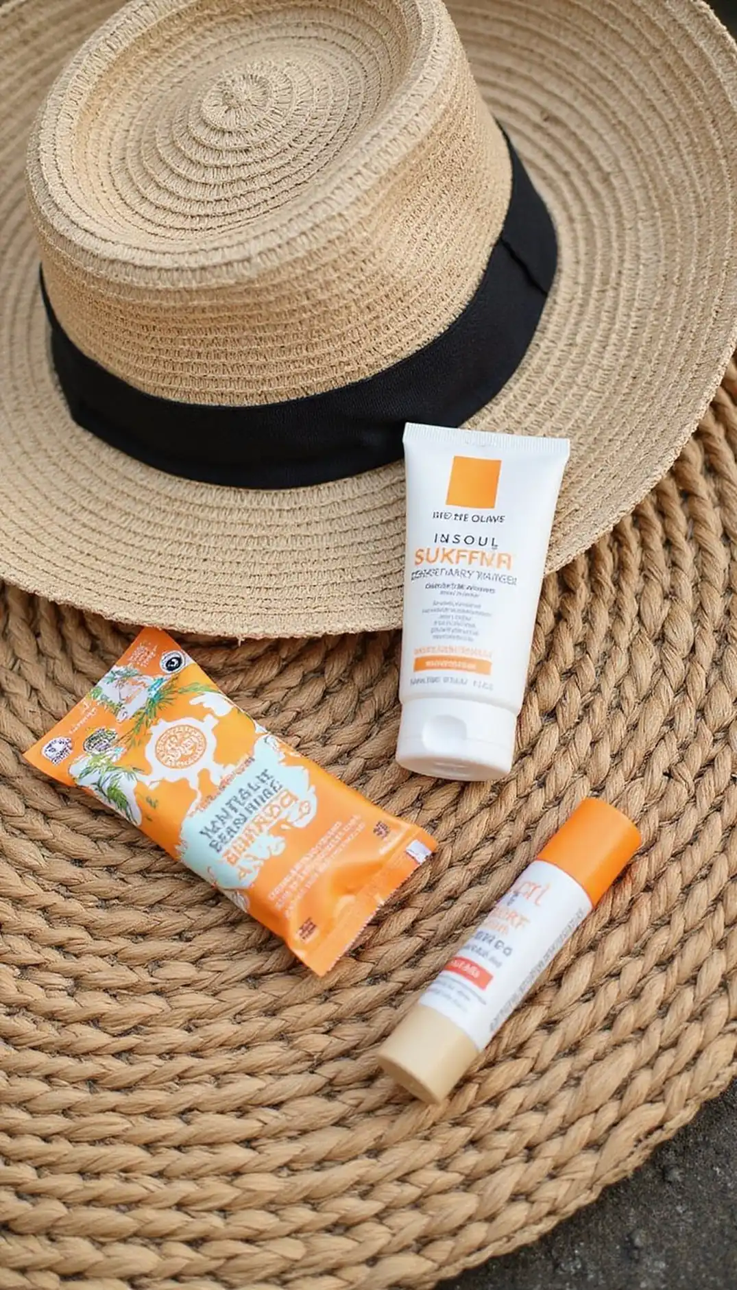 Packable sun hat plus SPF kit for full coverage