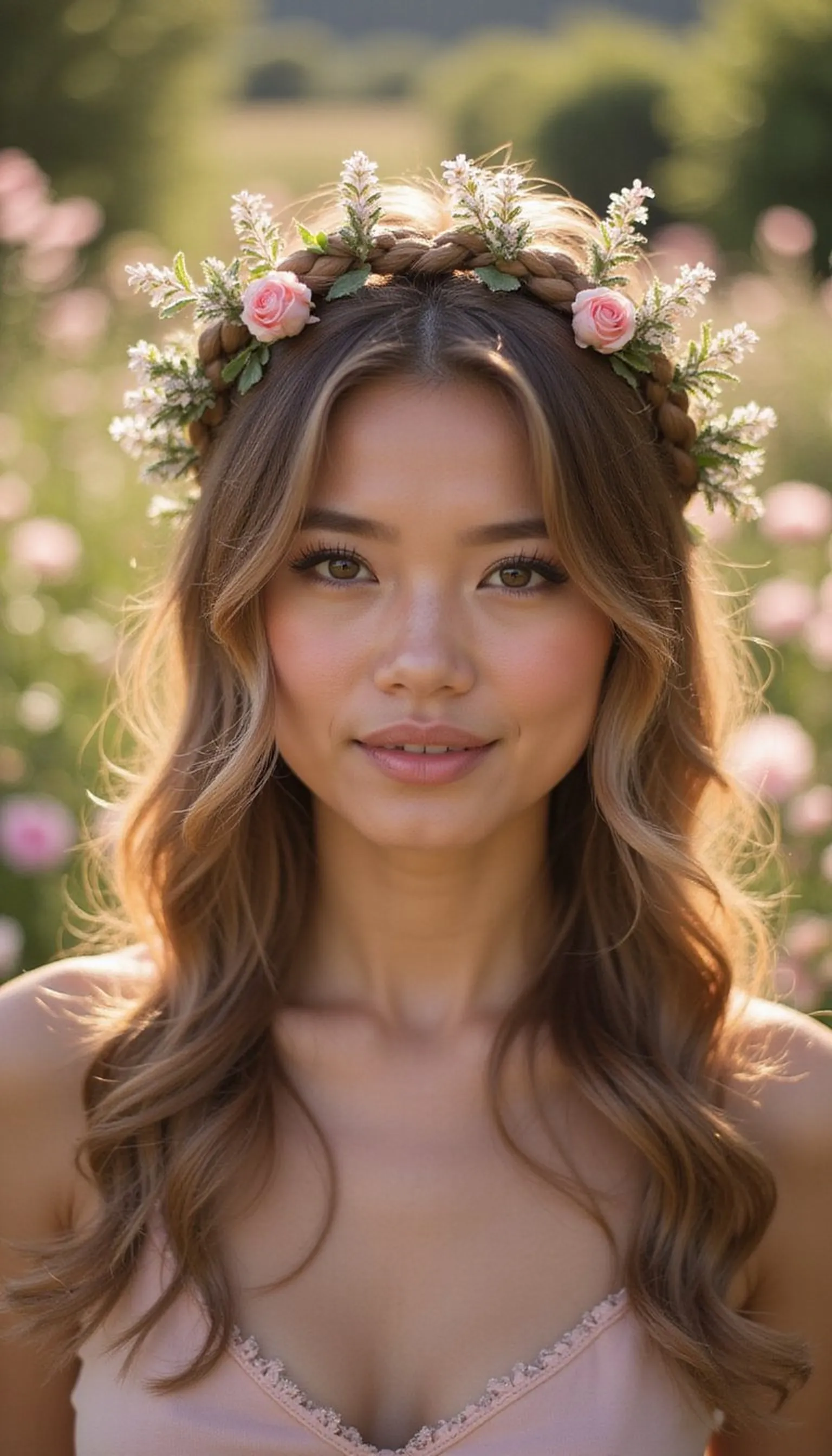 Braided Halo With Fresh Flowers