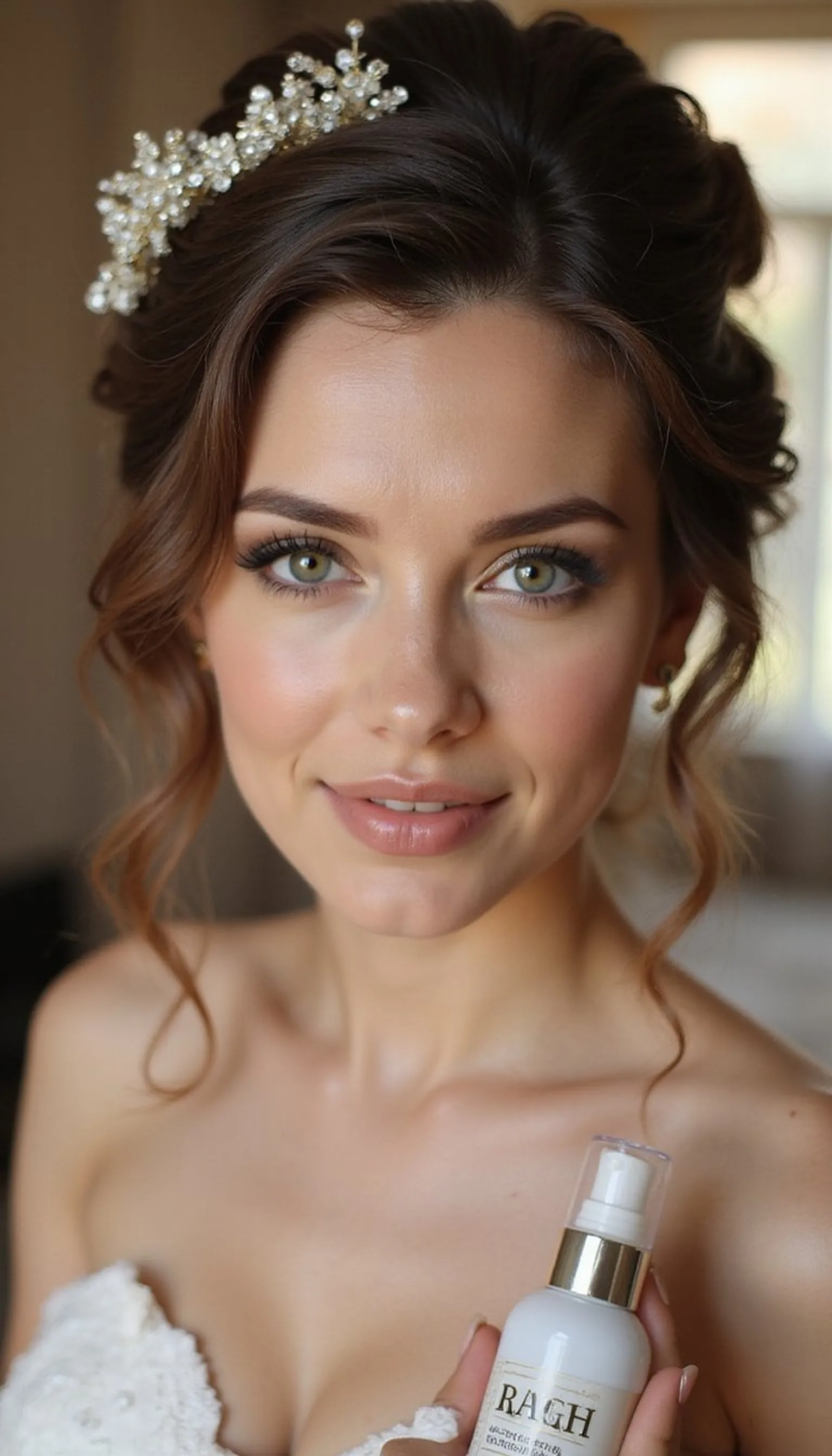 Half-Up Twisted Crown With Decorative Barrette