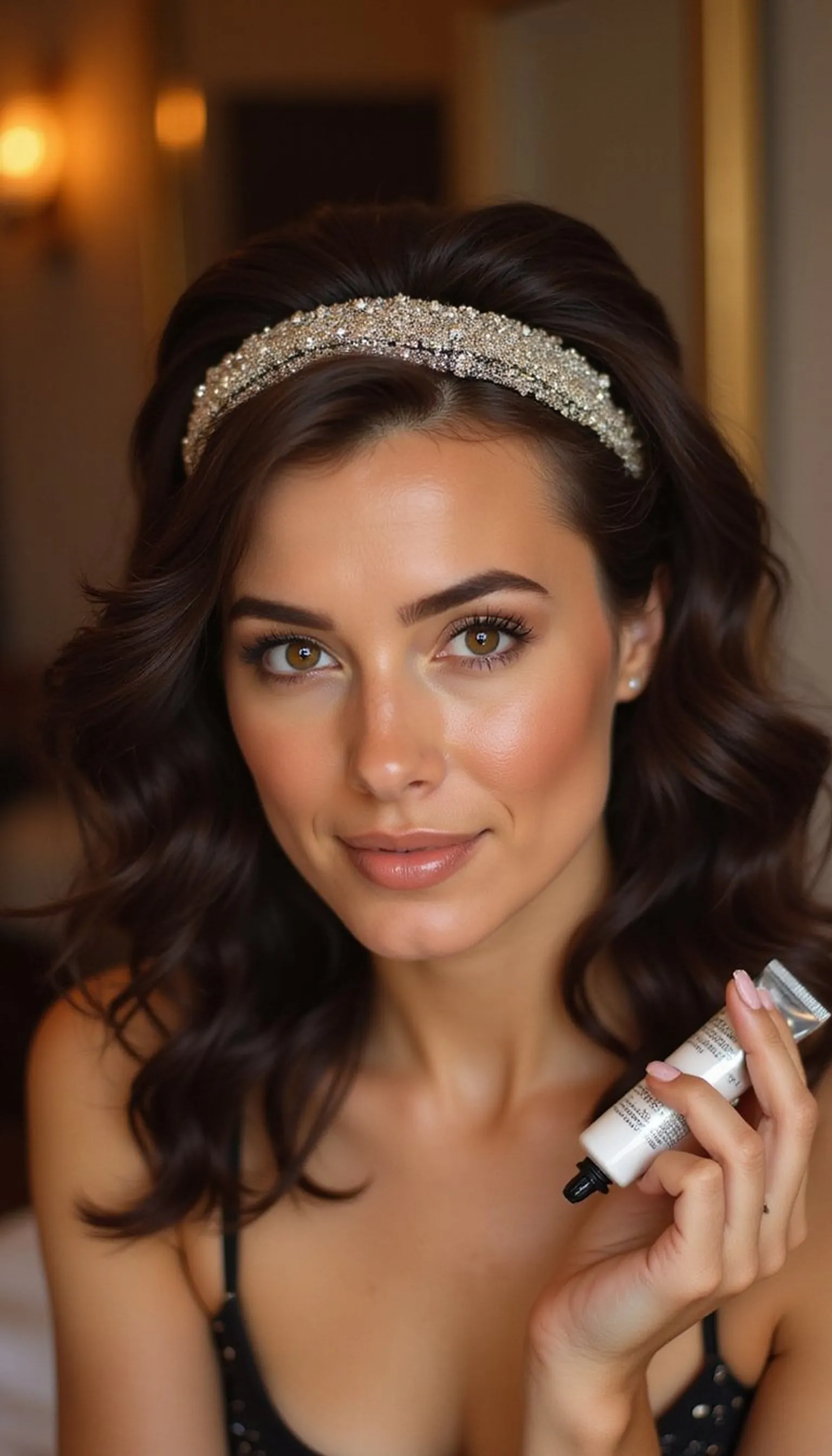 Vintage Finger Waves With Sparkly Headband