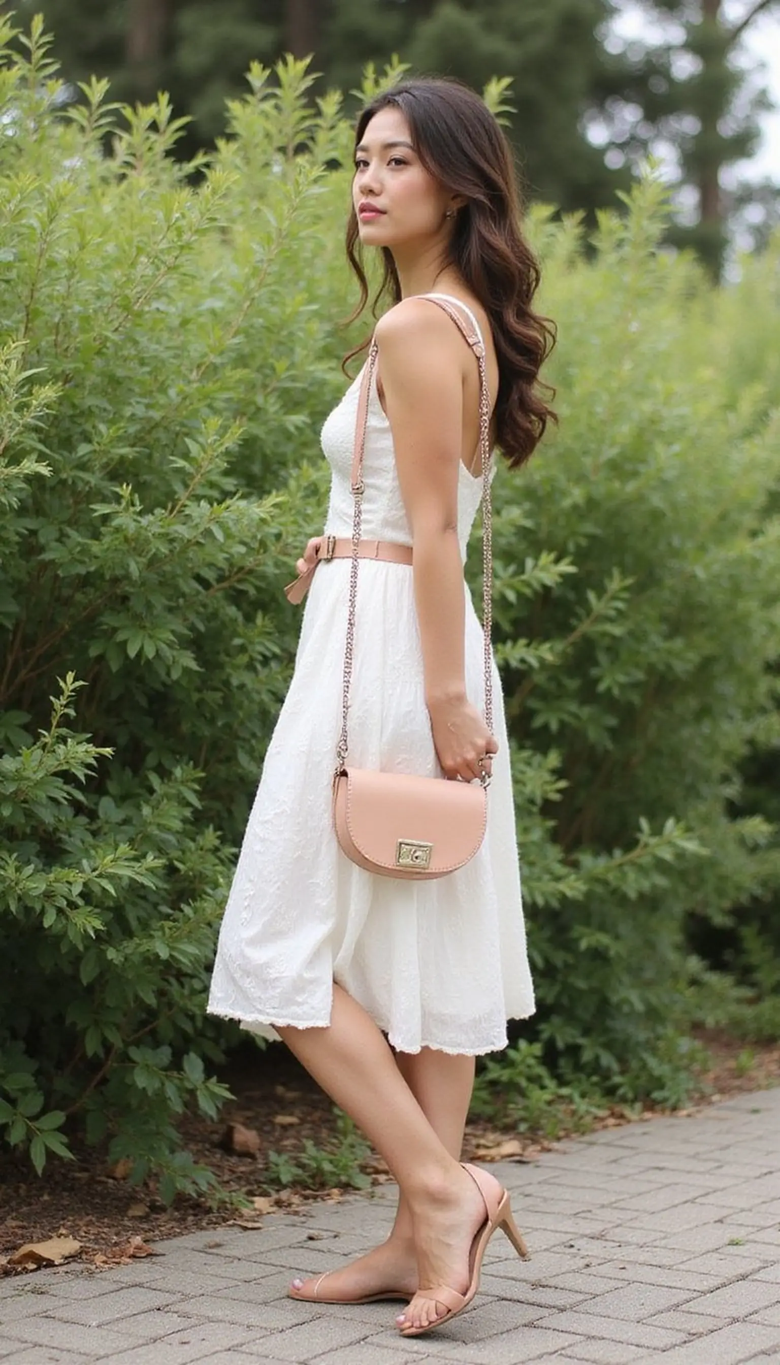 Pastel fit-and-flare dress for daytime charm
