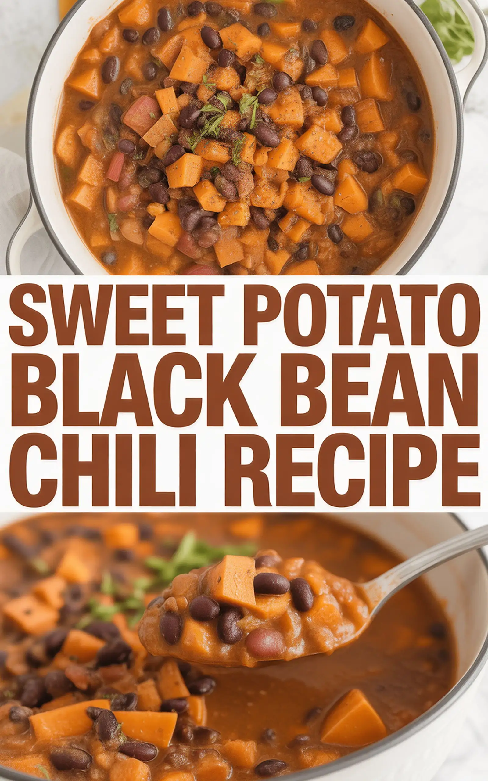 Sweet Potato Black Bean Chili Recipe - easy recipe with step by step instructions