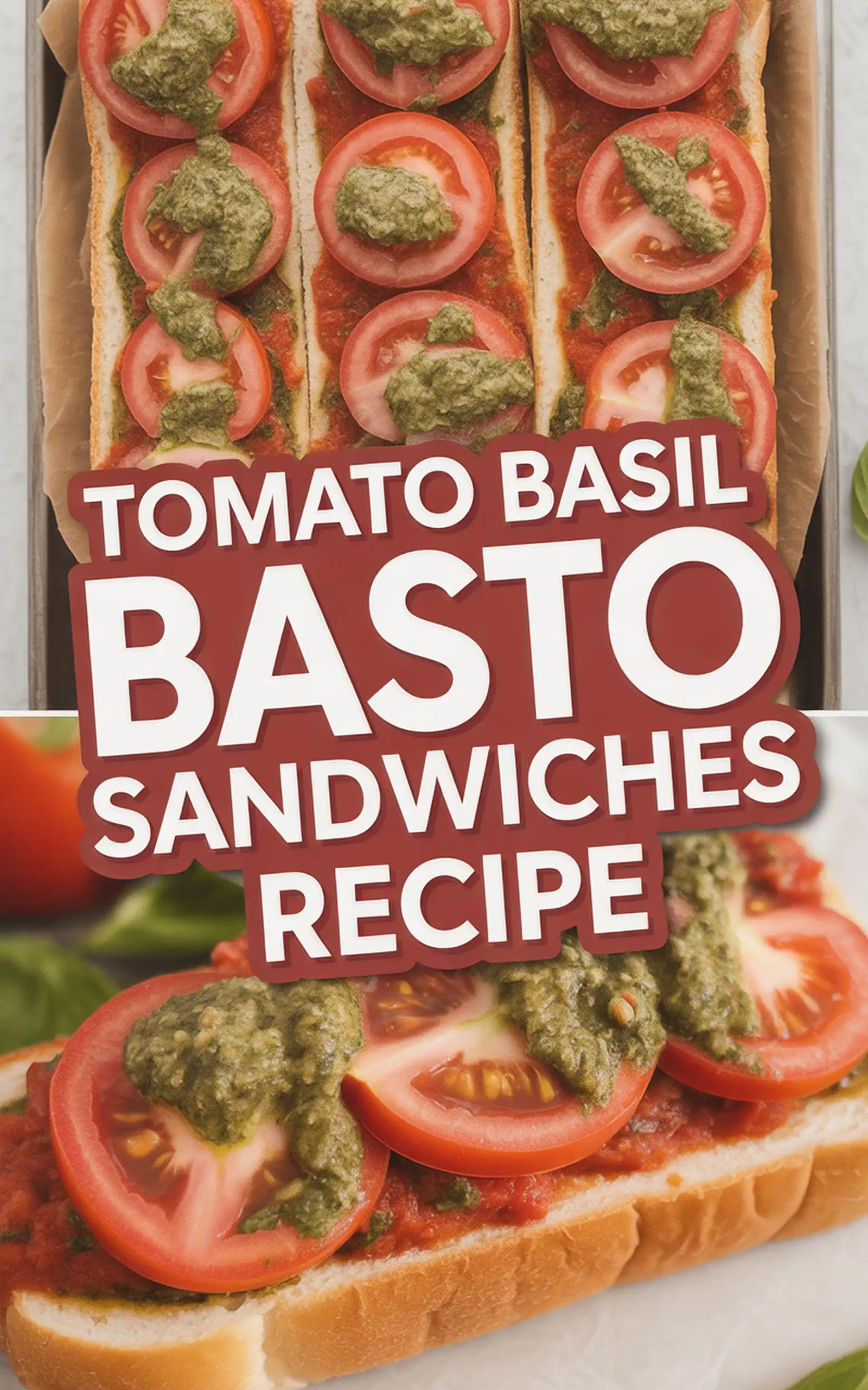 Tomato Basil Pesto Sandwiches Recipe - easy recipe with step by step instructions