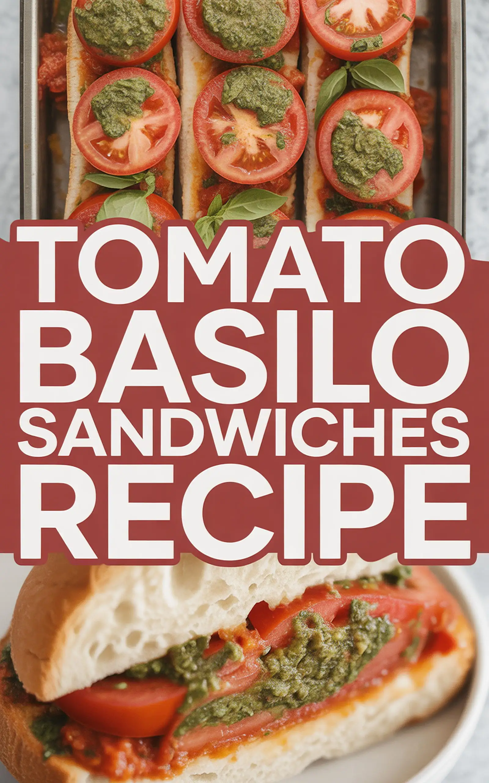 Tomato Basil Pesto Sandwiches Recipe - easy recipe with step by step instructions