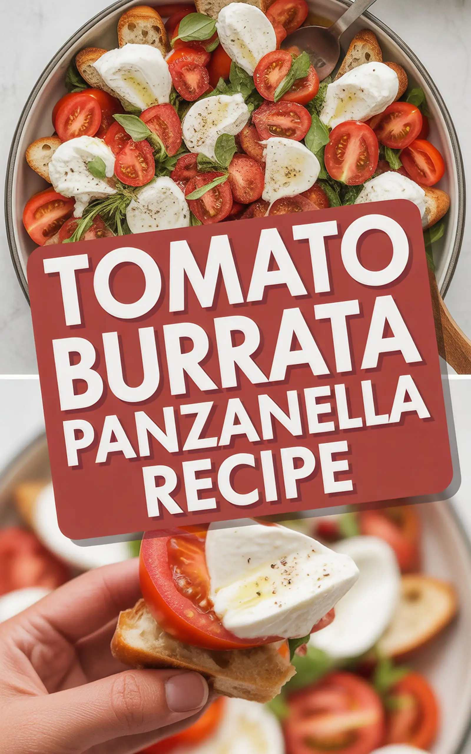 Tomato Burrata Panzanella Recipe - easy recipe with step by step instructions