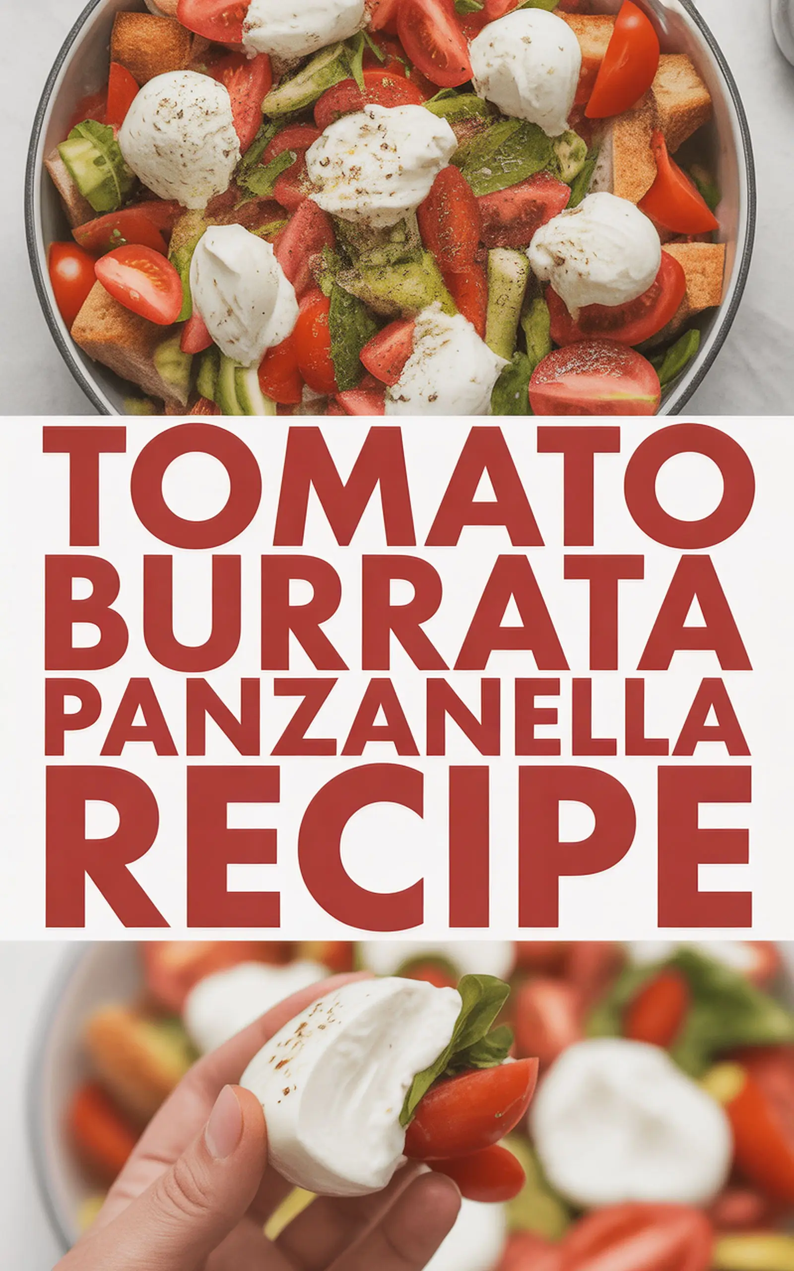 Tomato Burrata Panzanella Recipe - easy recipe with step by step instructions