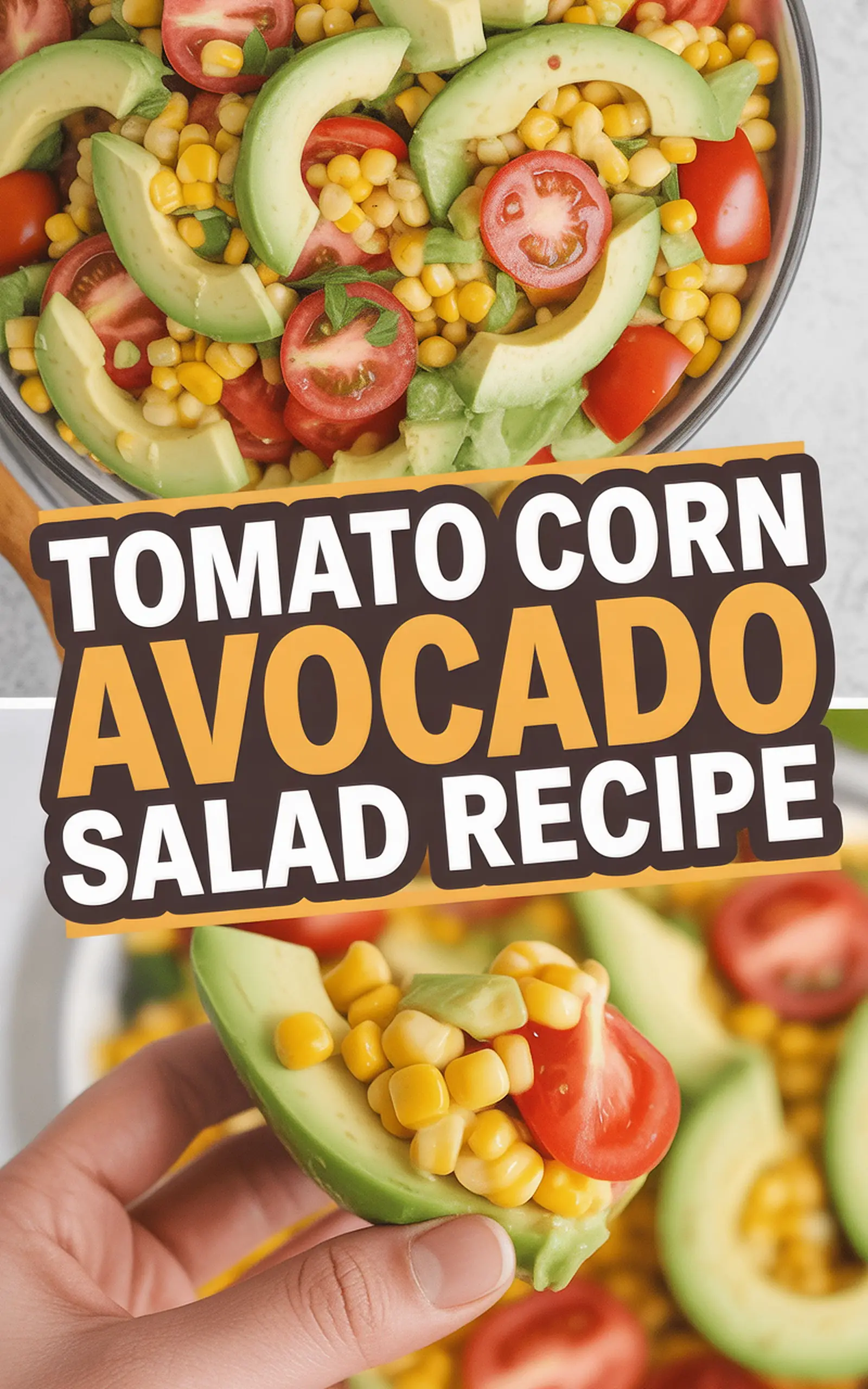 Tomato Corn Avocado Salad Recipe - easy recipe with step by step instructions
