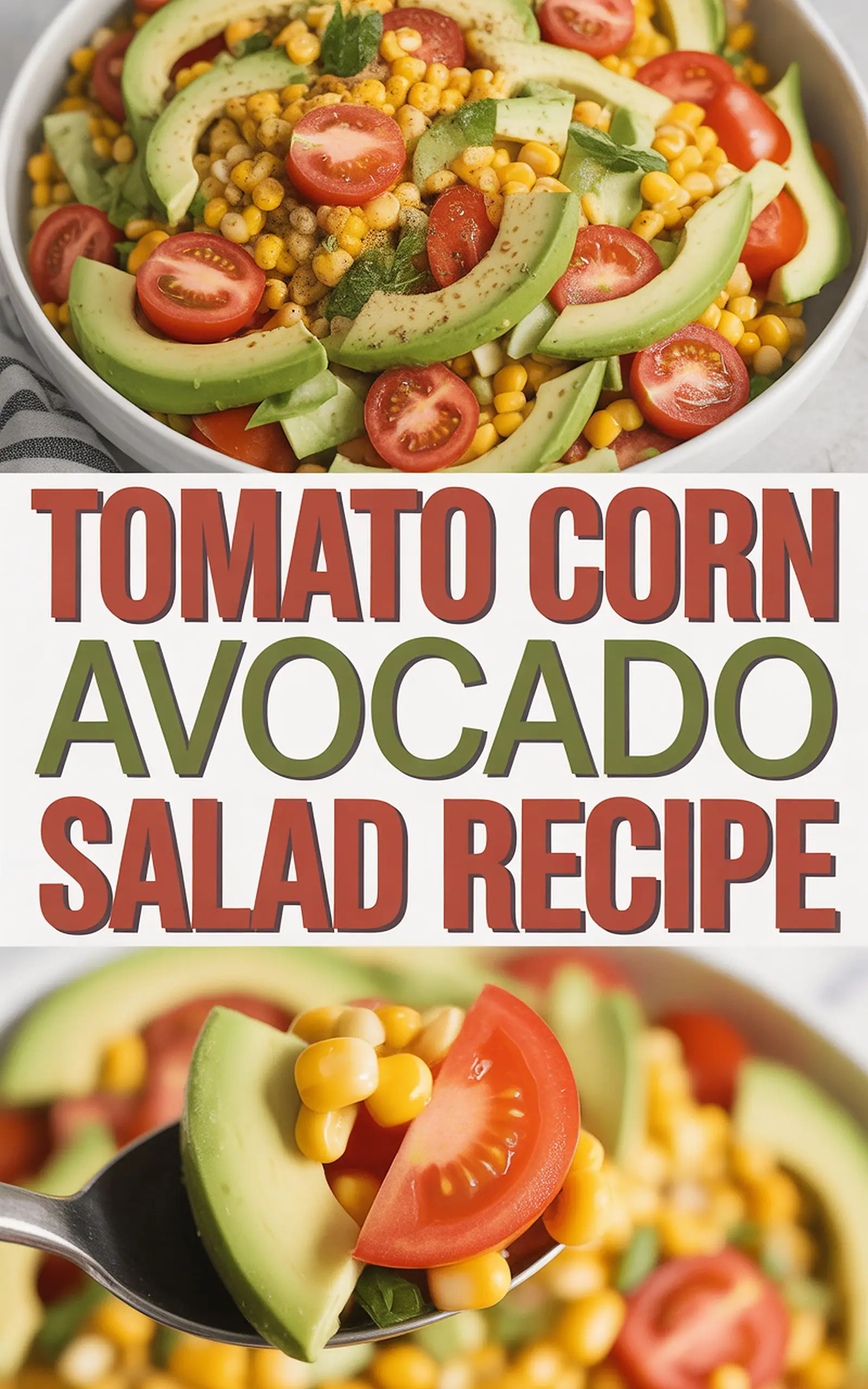 Tomato Corn Avocado Salad Recipe - easy recipe with step by step instructions