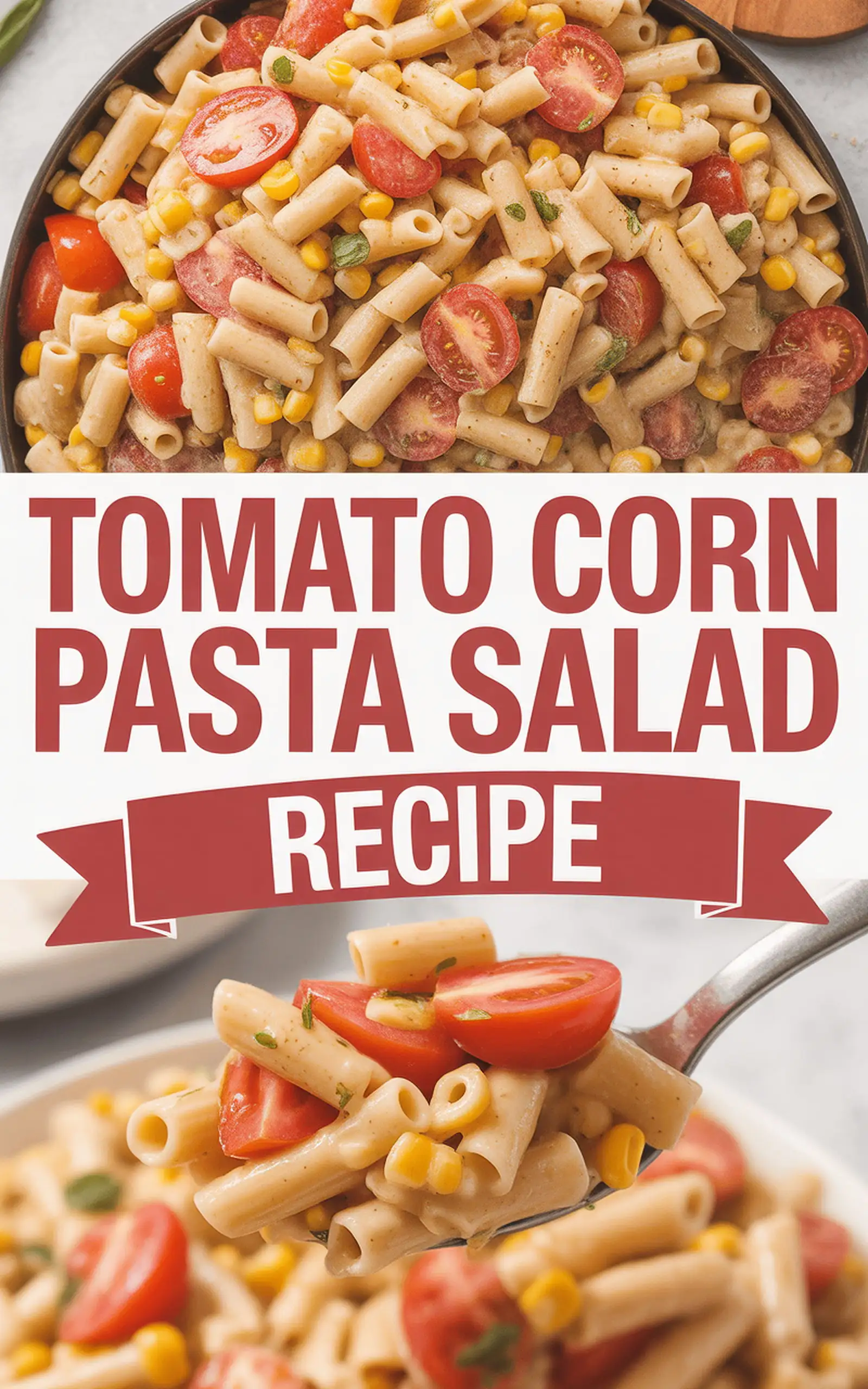 Tomato Corn Pasta Salad Recipe - easy recipe with step by step instructions