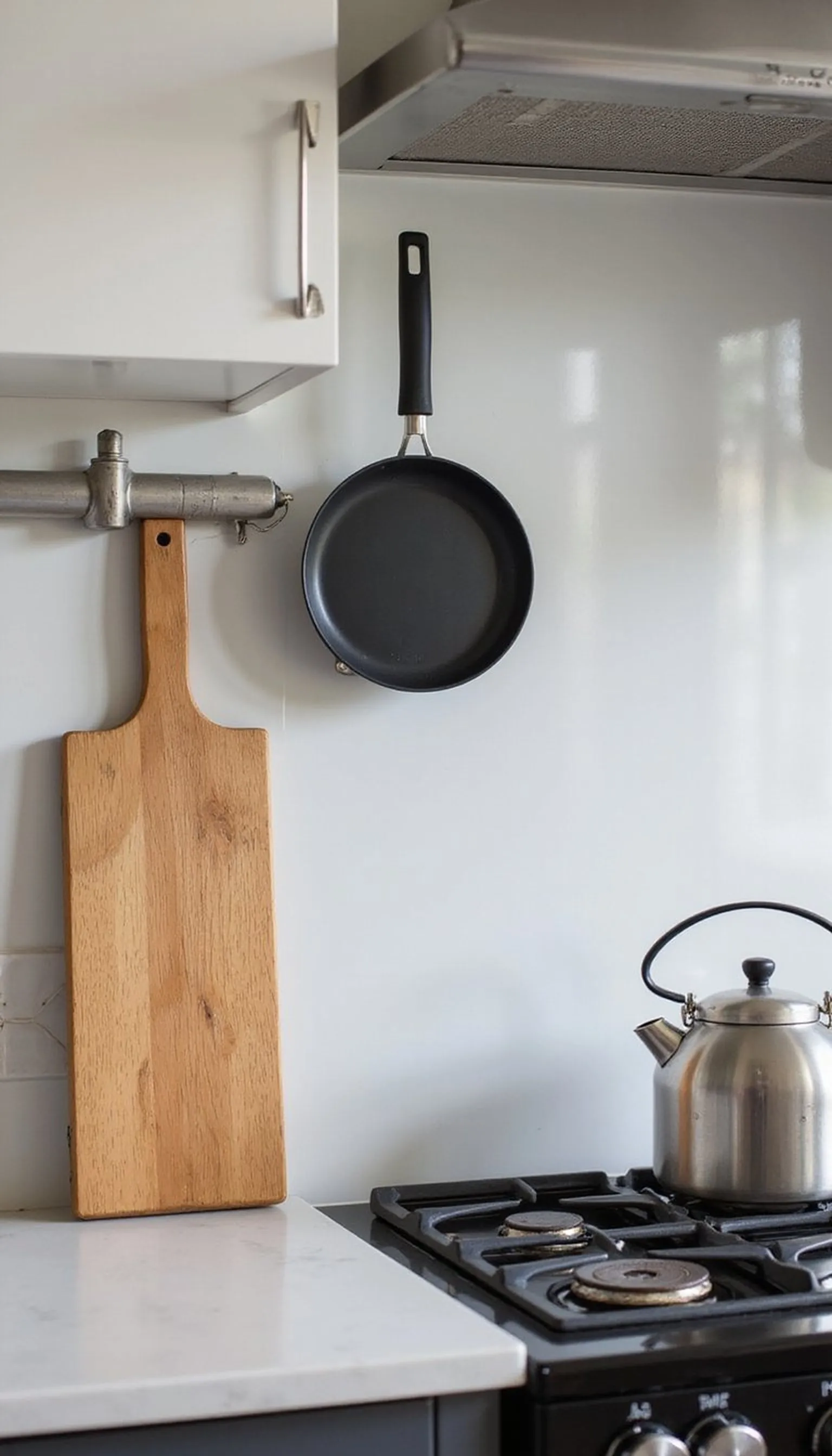 Compact cookware display that feels curated