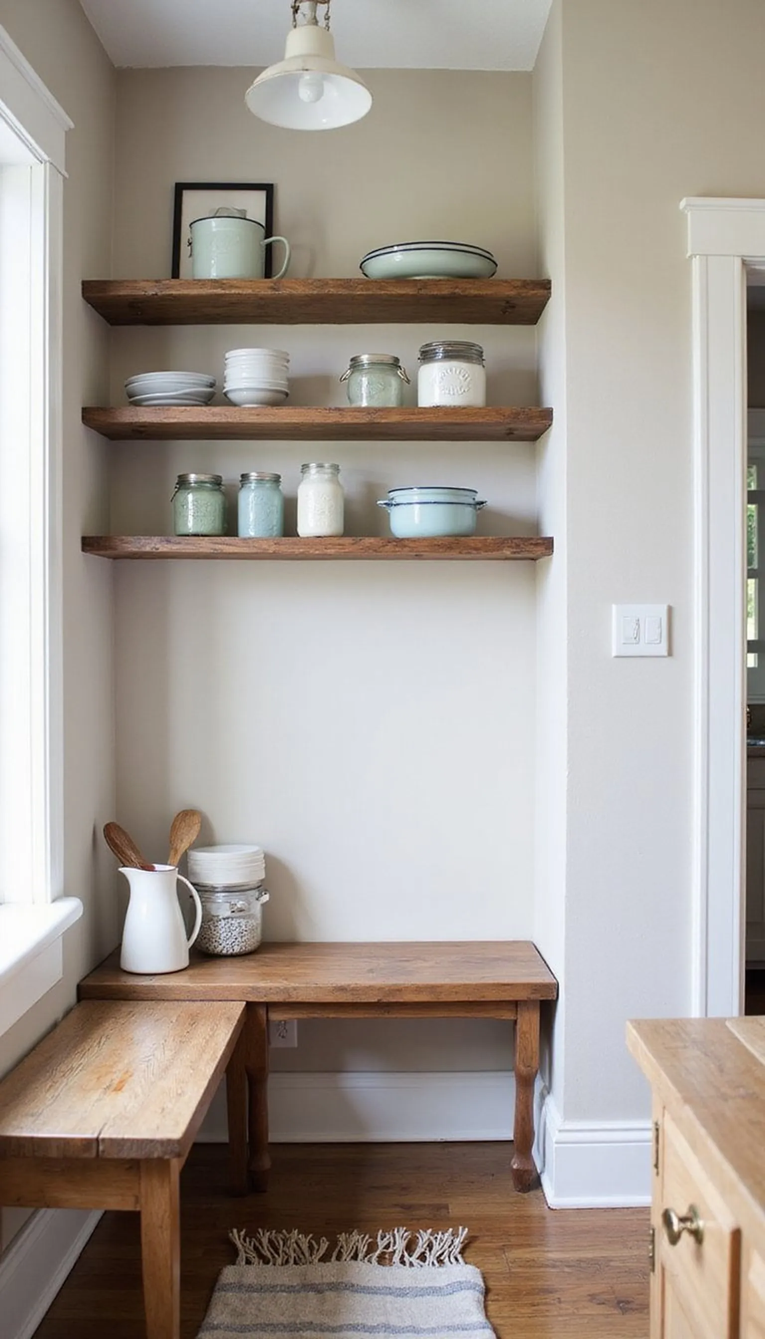 Cozy farmhouse nook for weekend guests