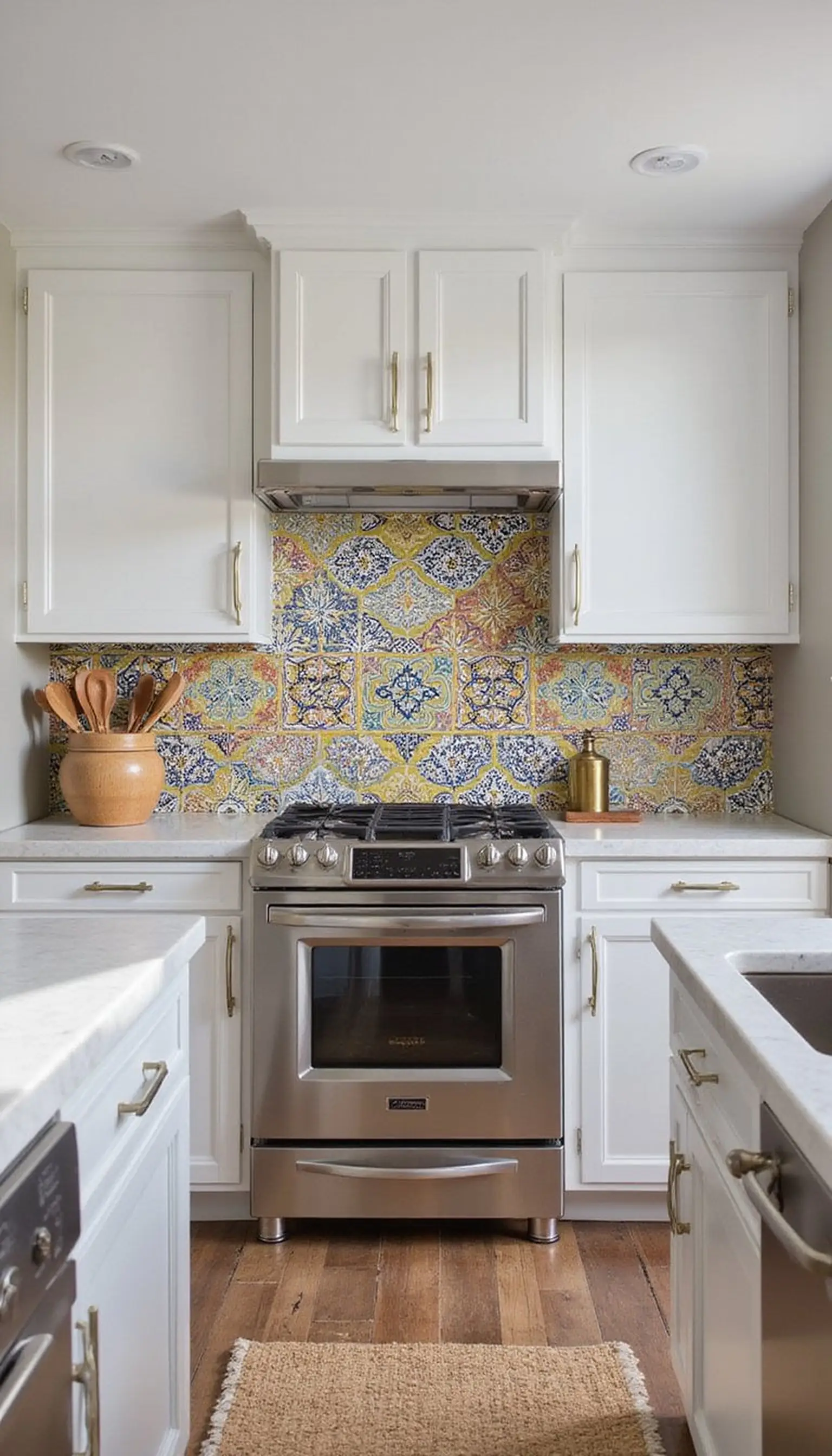 Mediterranean tile accents for rental charm