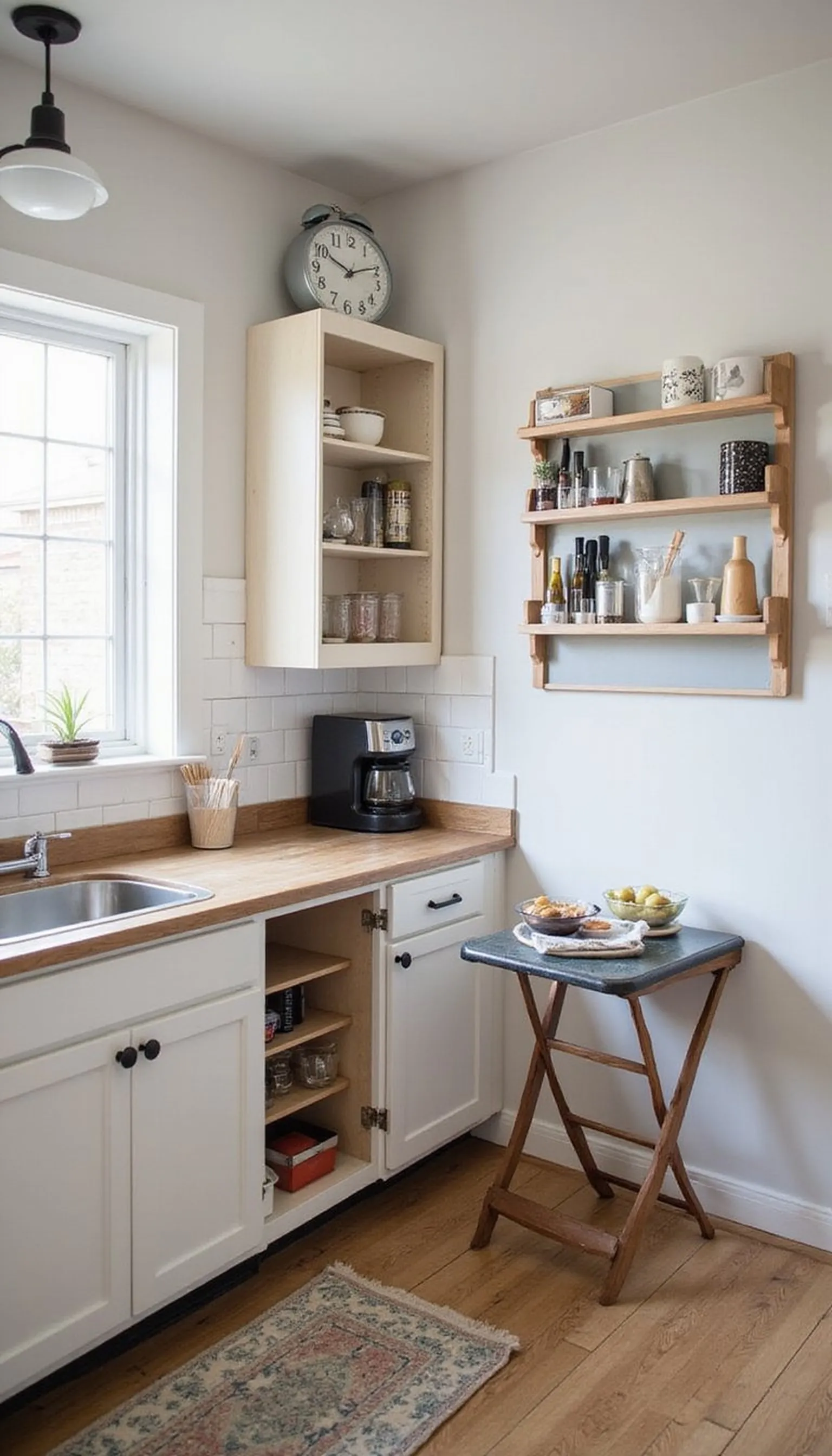 Small space rental kitchen with smart storage?