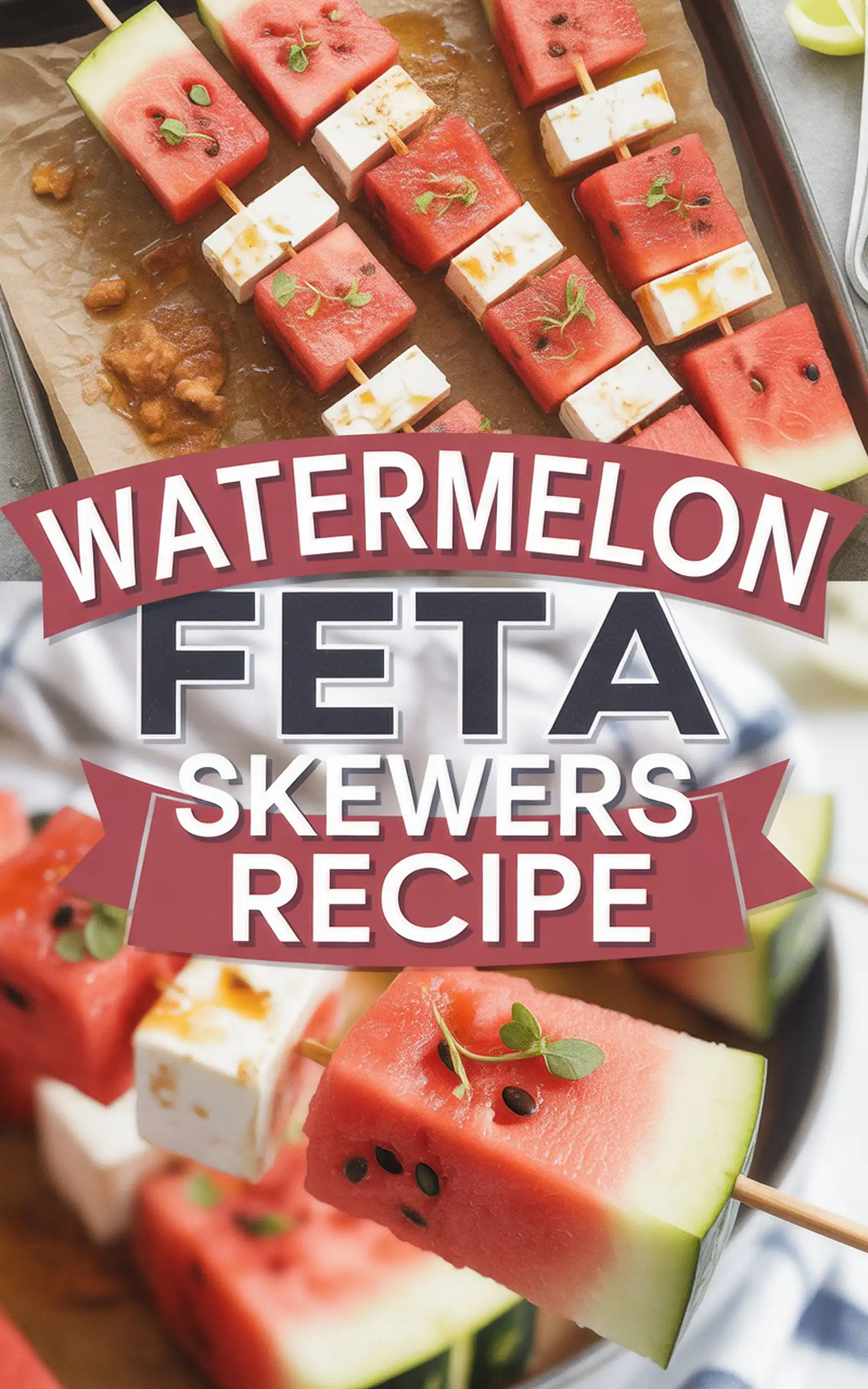 Watermelon Feta Skewers Recipe - easy recipe with step by step instructions