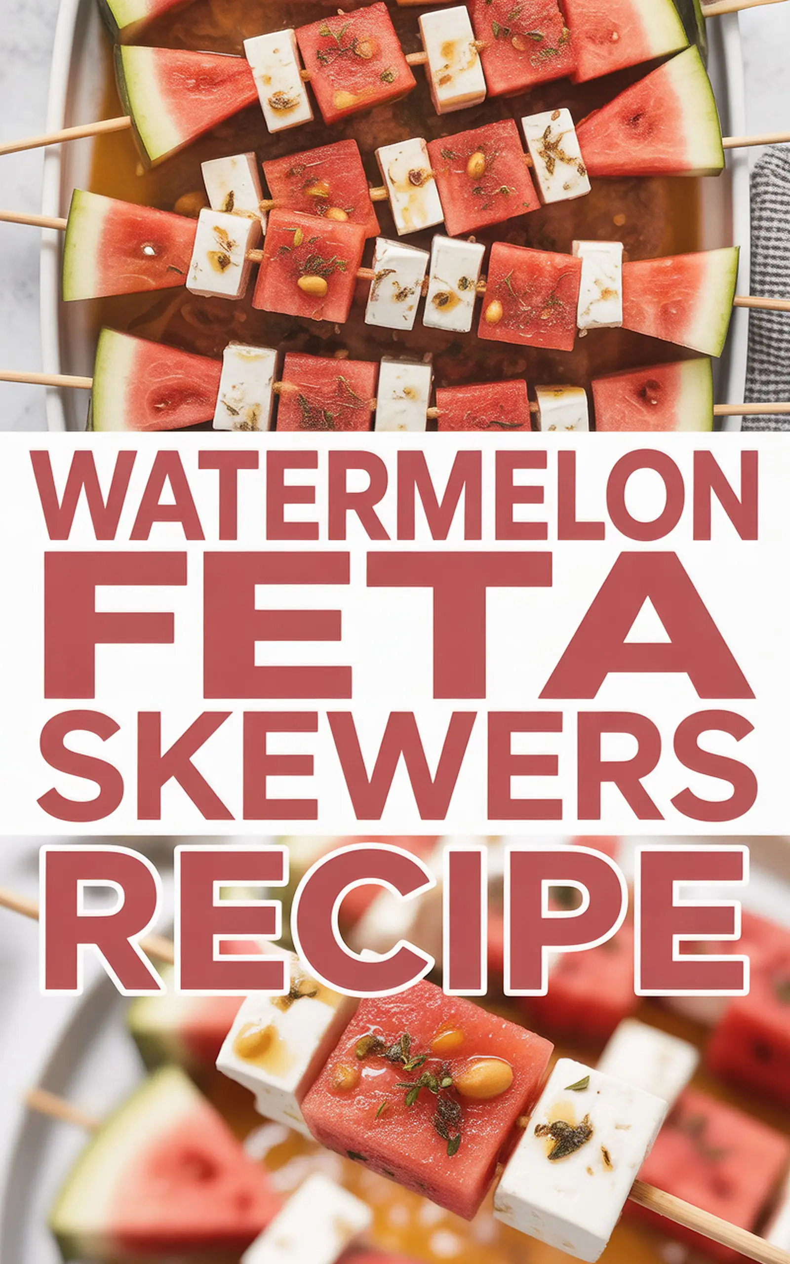 Watermelon Feta Skewers Recipe - easy recipe with step by step instructions