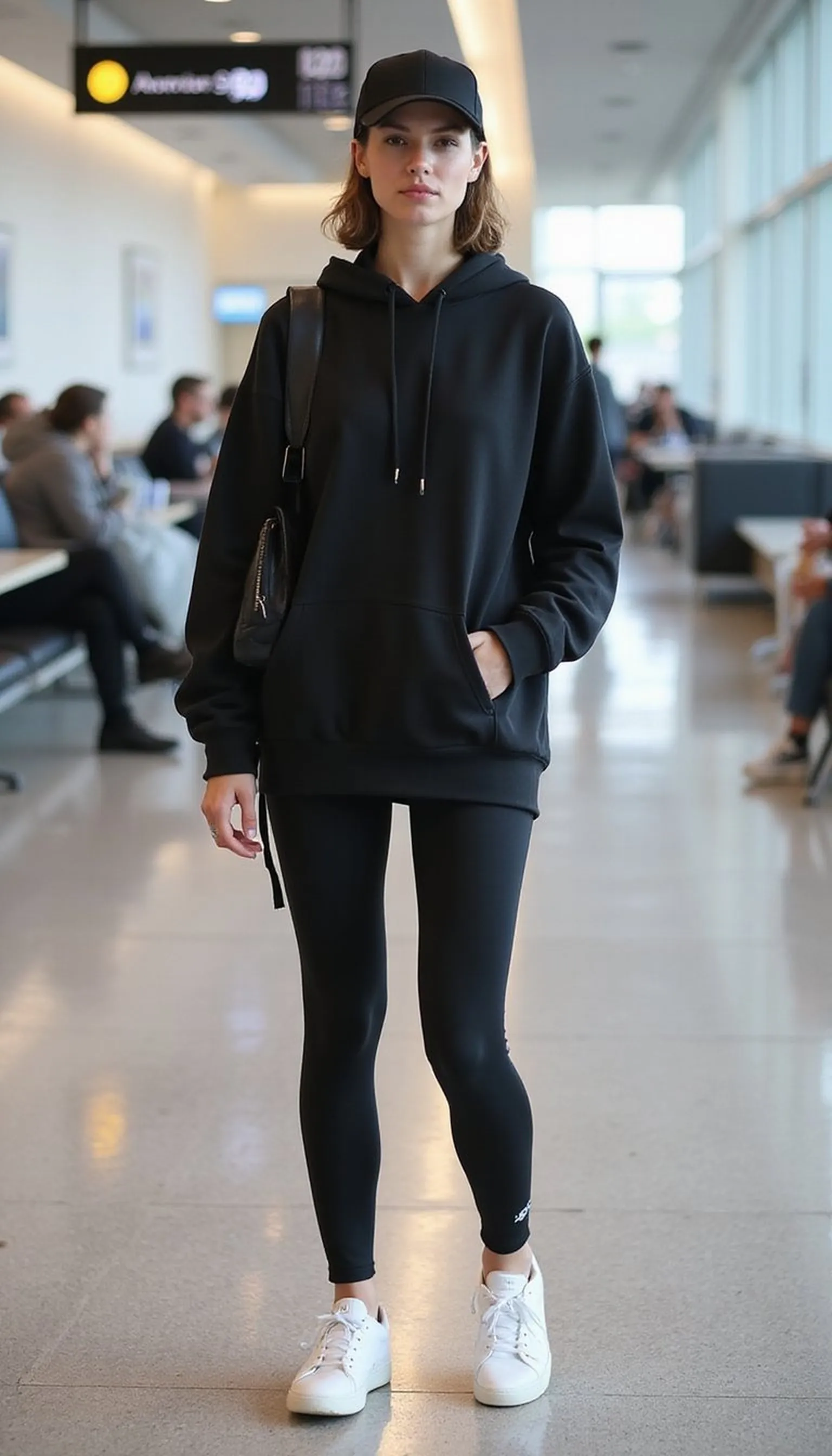 Athleisure: comfy leggings and an oversized hoodie