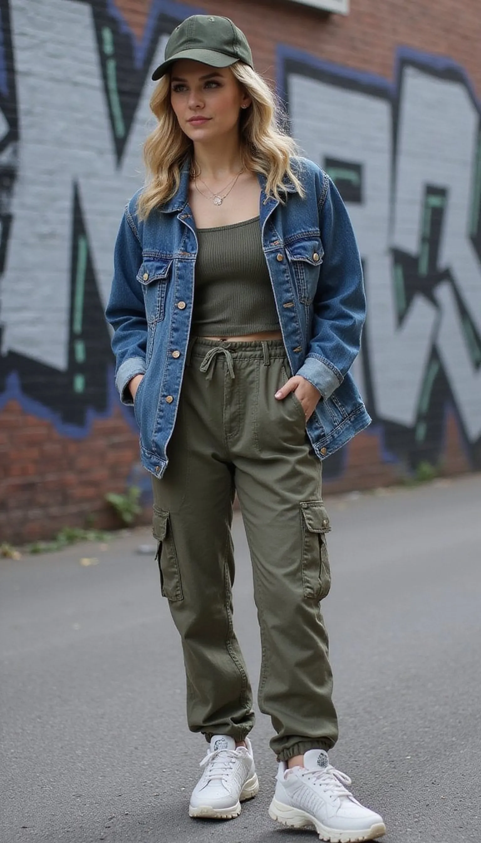 Laid-back cargo pants and tank for exploring