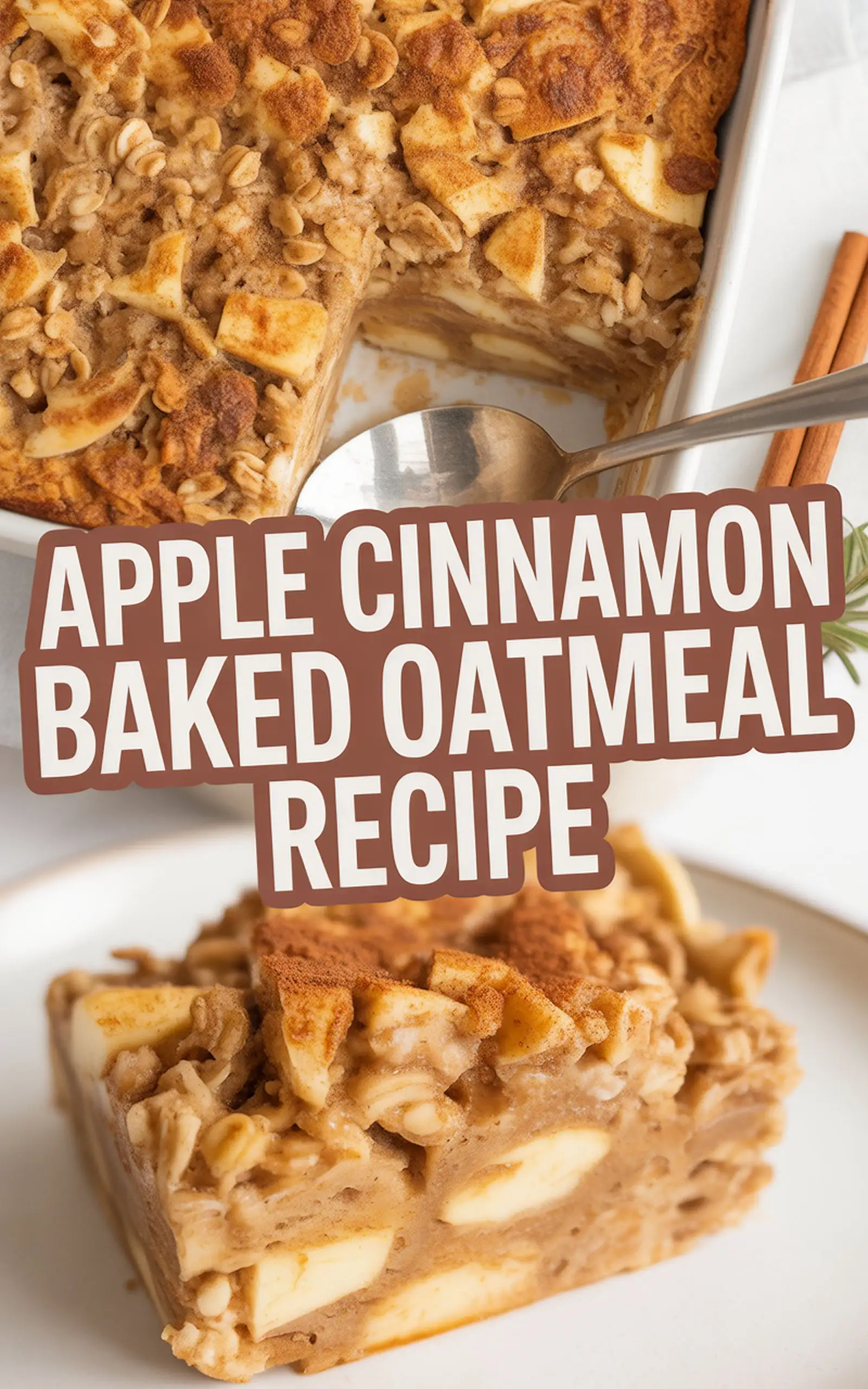 Apple Cinnamon Baked Oatmeal Recipe - easy recipe with step by step instructions