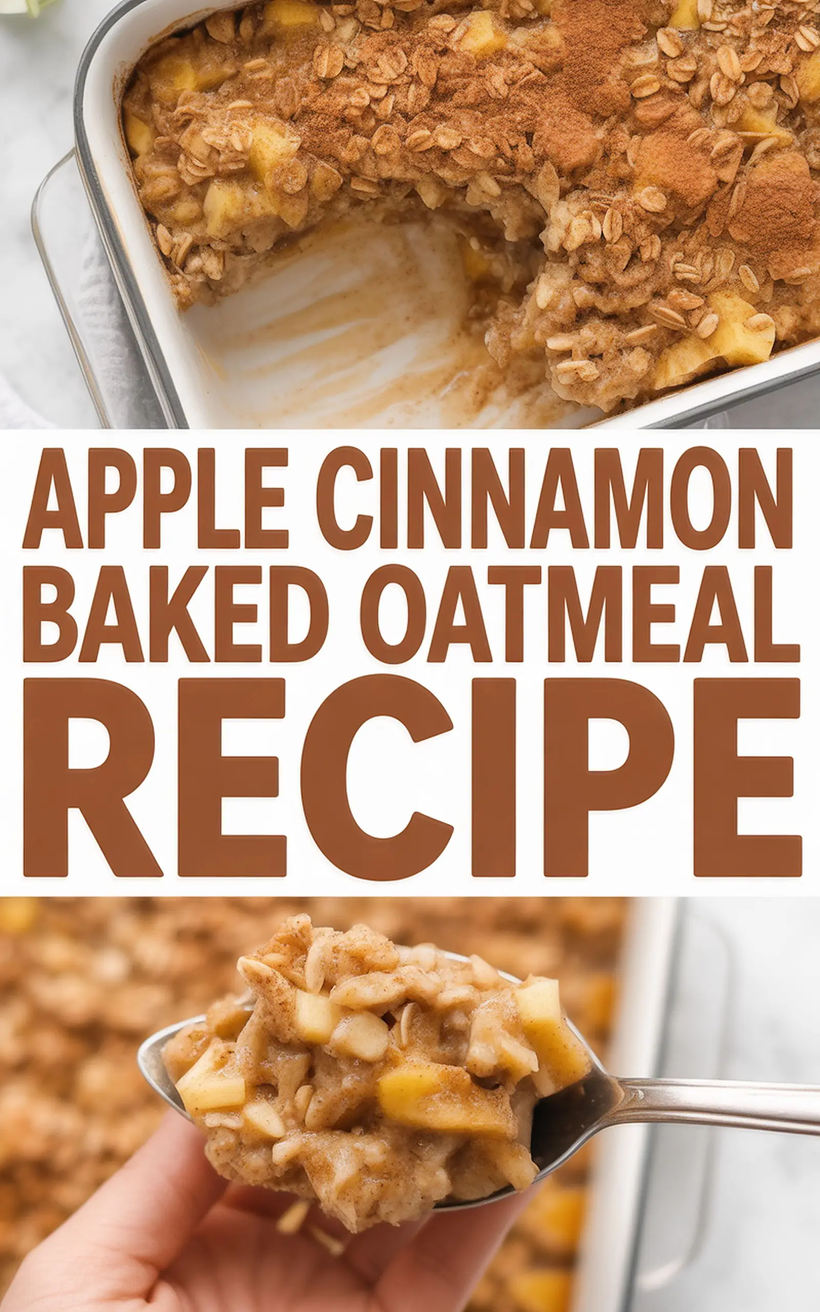 Apple Cinnamon Baked Oatmeal Recipe - easy recipe with step by step instructions