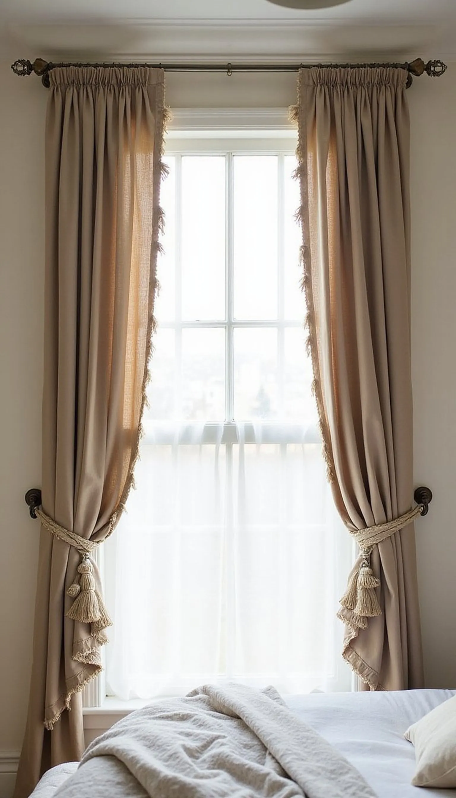 Clip-on fabric roman shade made from scarves