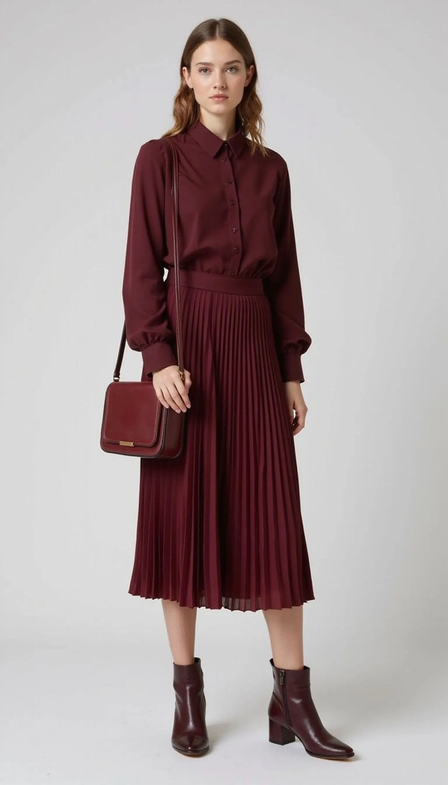 Monochrome Richness: Burgundy on Burgundy