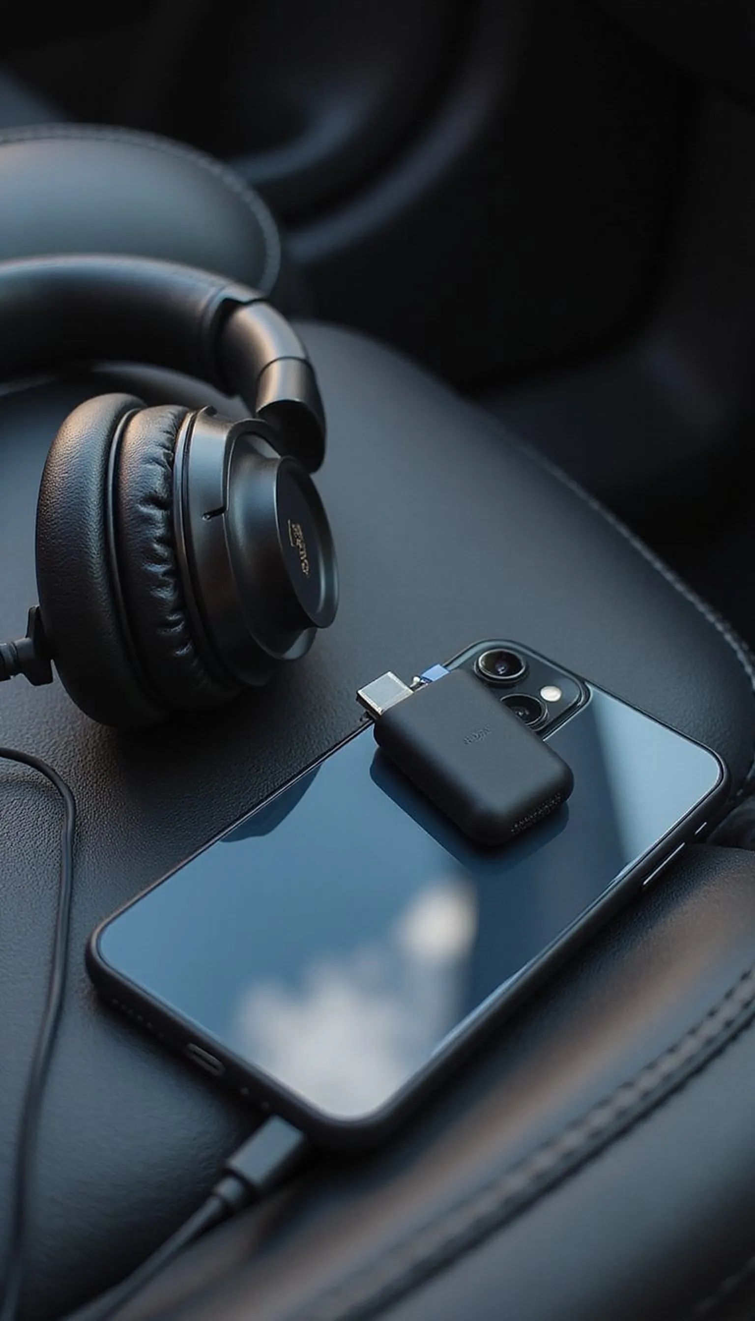 Headphones and a soothing audio playlist