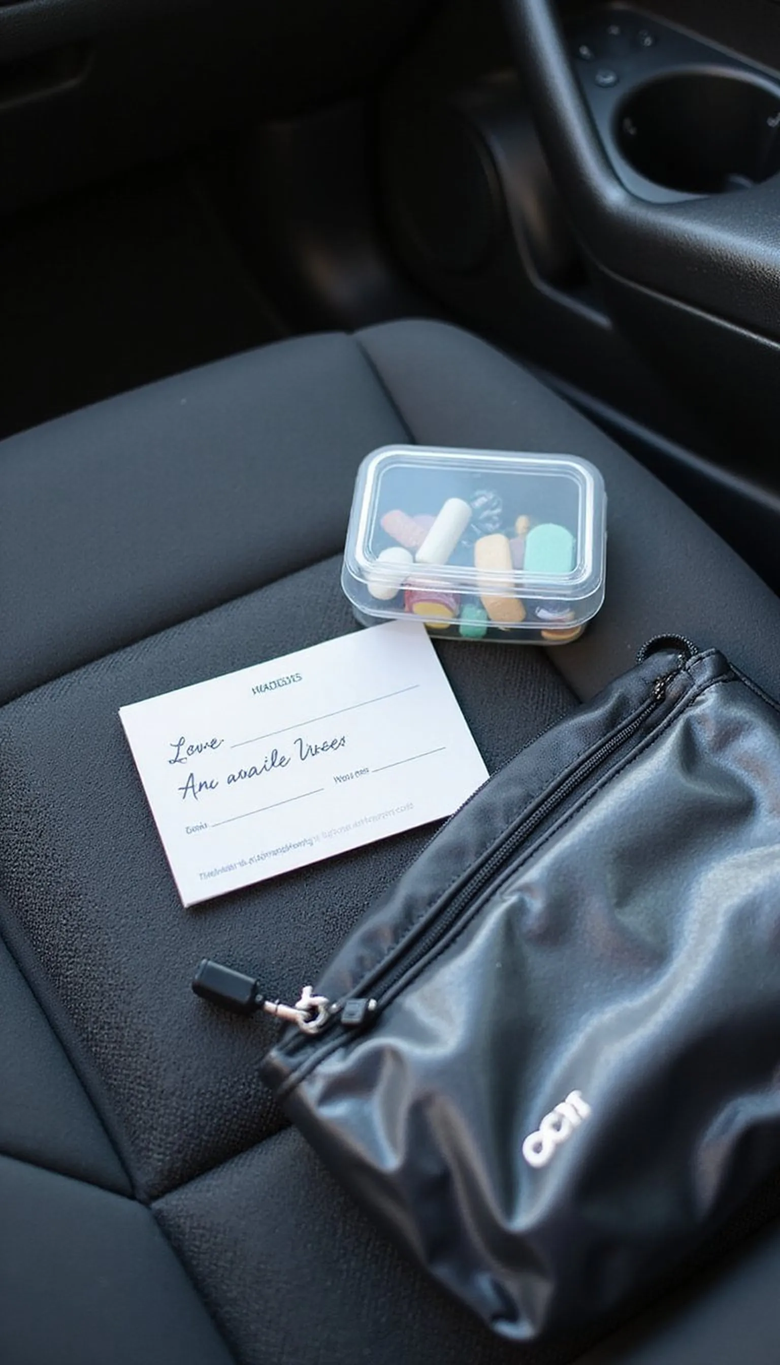 Small pill organizer plus allergy notes