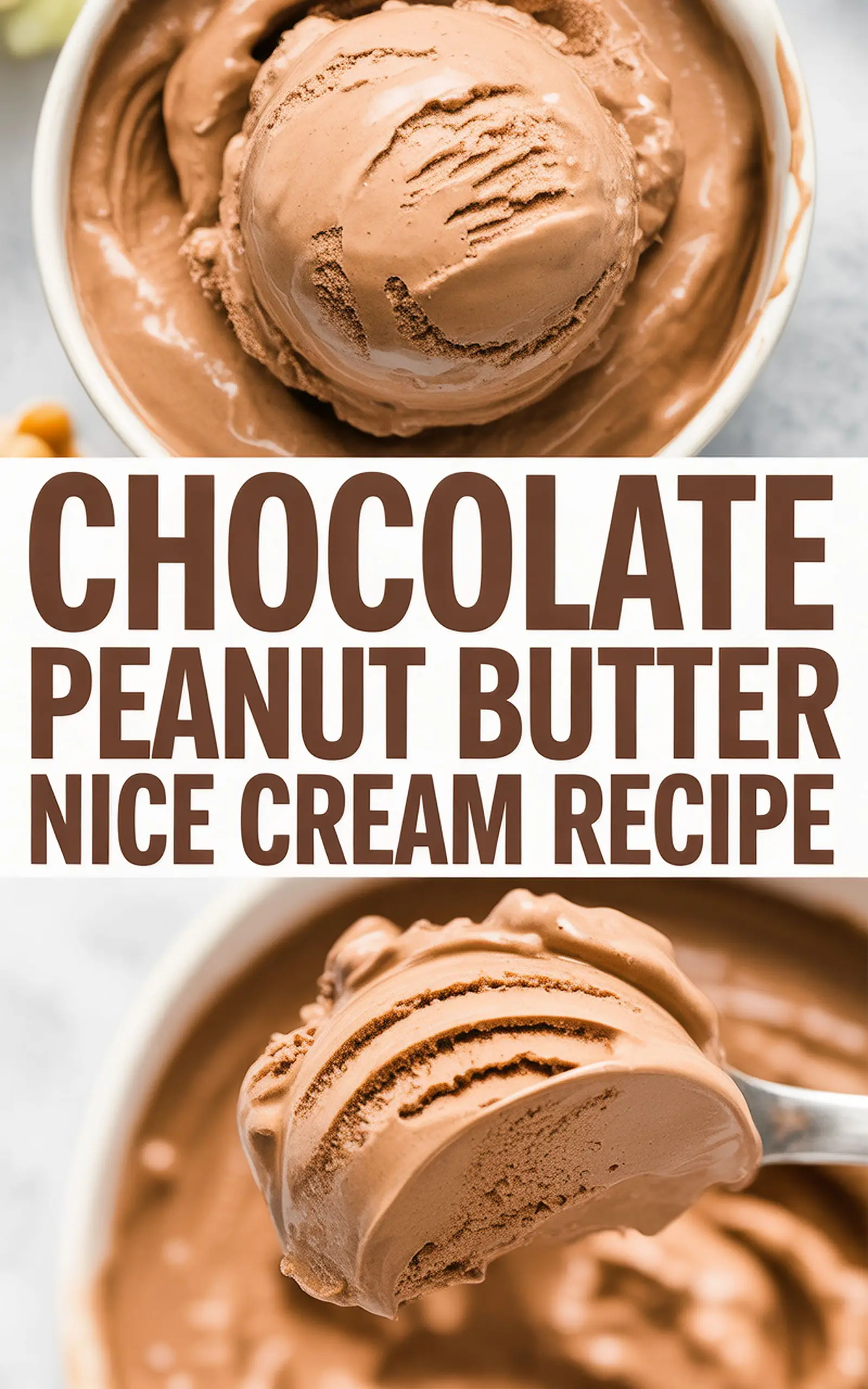 Chocolate Peanut Butter Nice Cream Recipe - easy recipe with step by step instructions