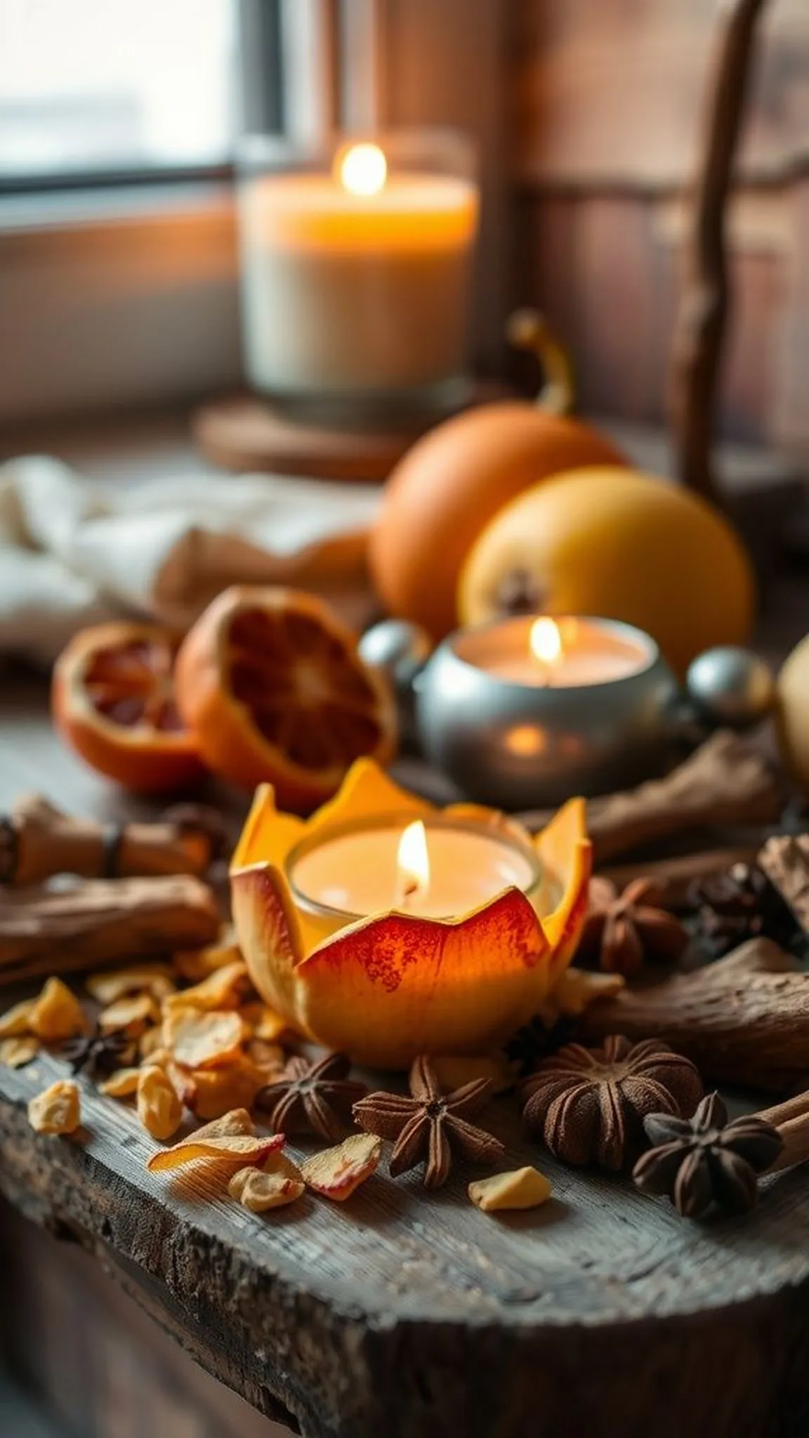 Citrus Peel Potpourri Votives with textured fragrance