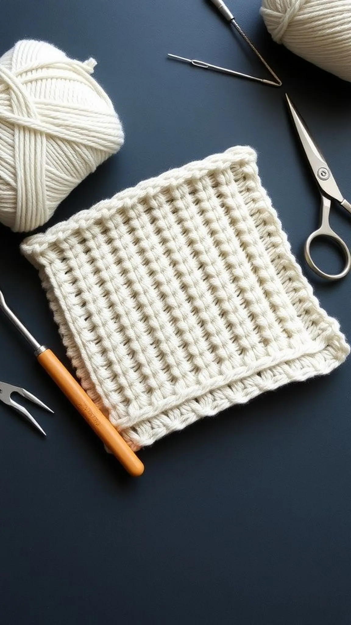 Herringbone reversible dishcloth in dense fabric