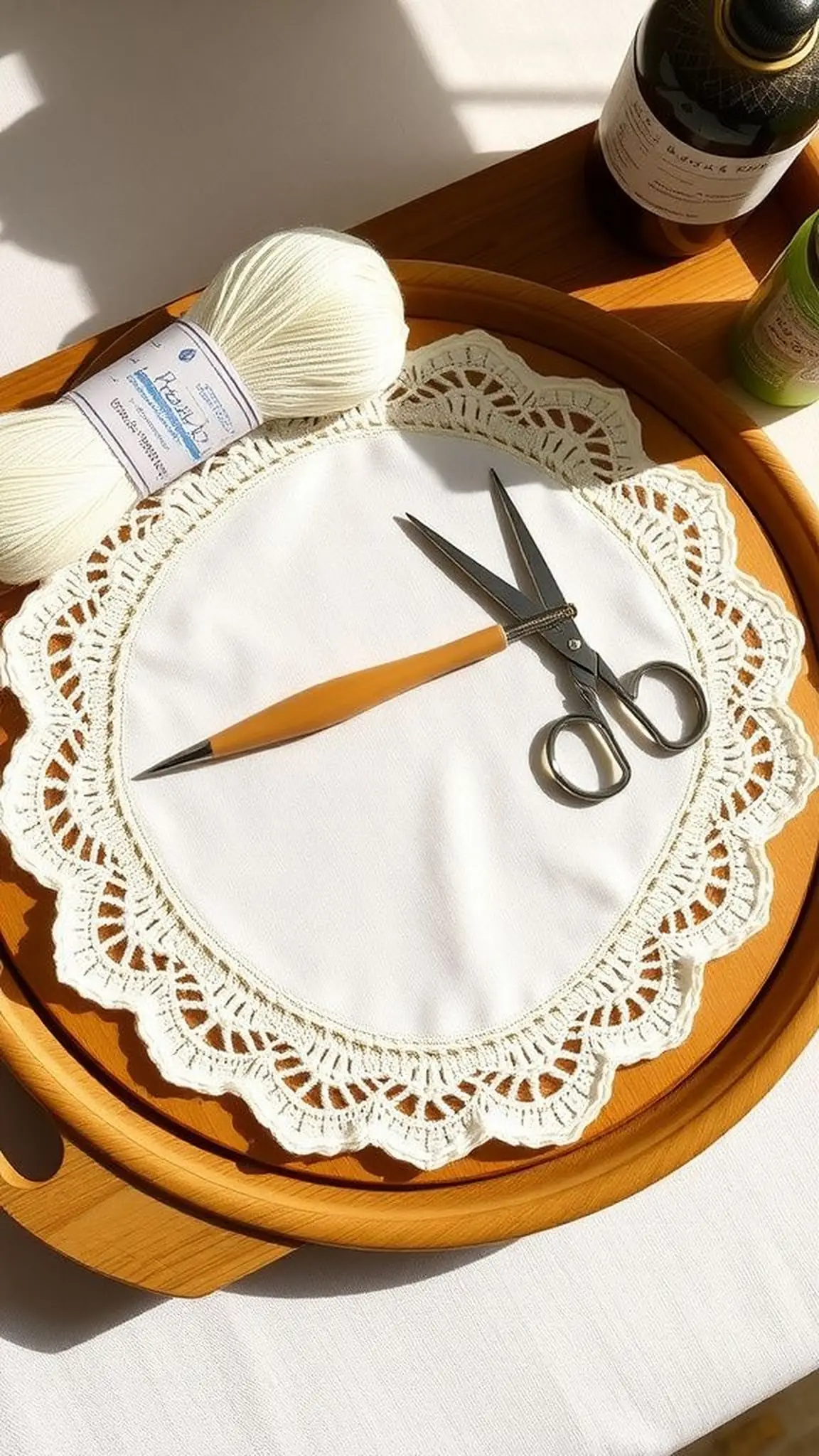 Scalloped edge dishcloth, pretty finish without fuss