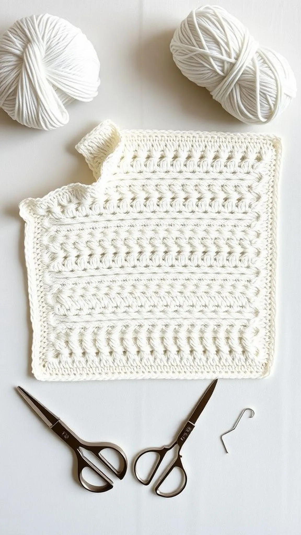 Tunisian simple stitch square for modern cloths