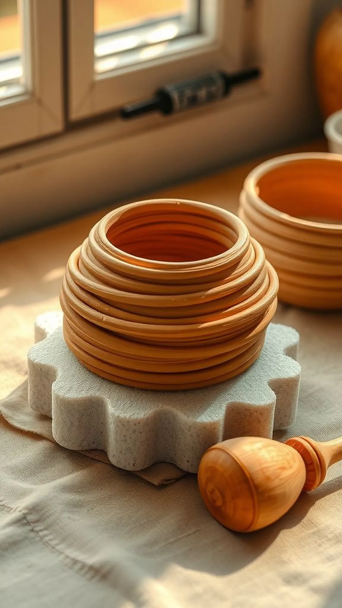 Low-strain coil pot with cushioned support