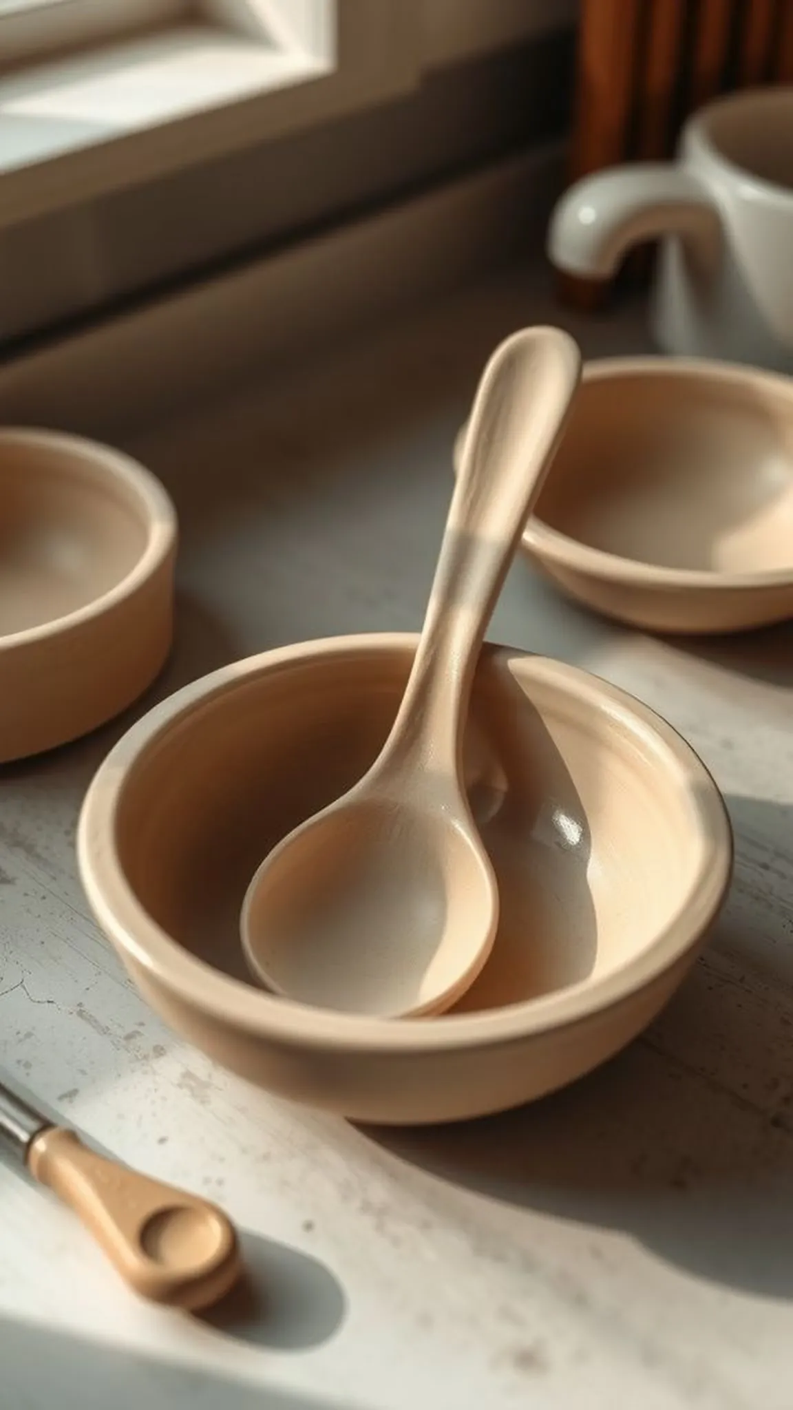 Press-molded spoon rest with wide lip