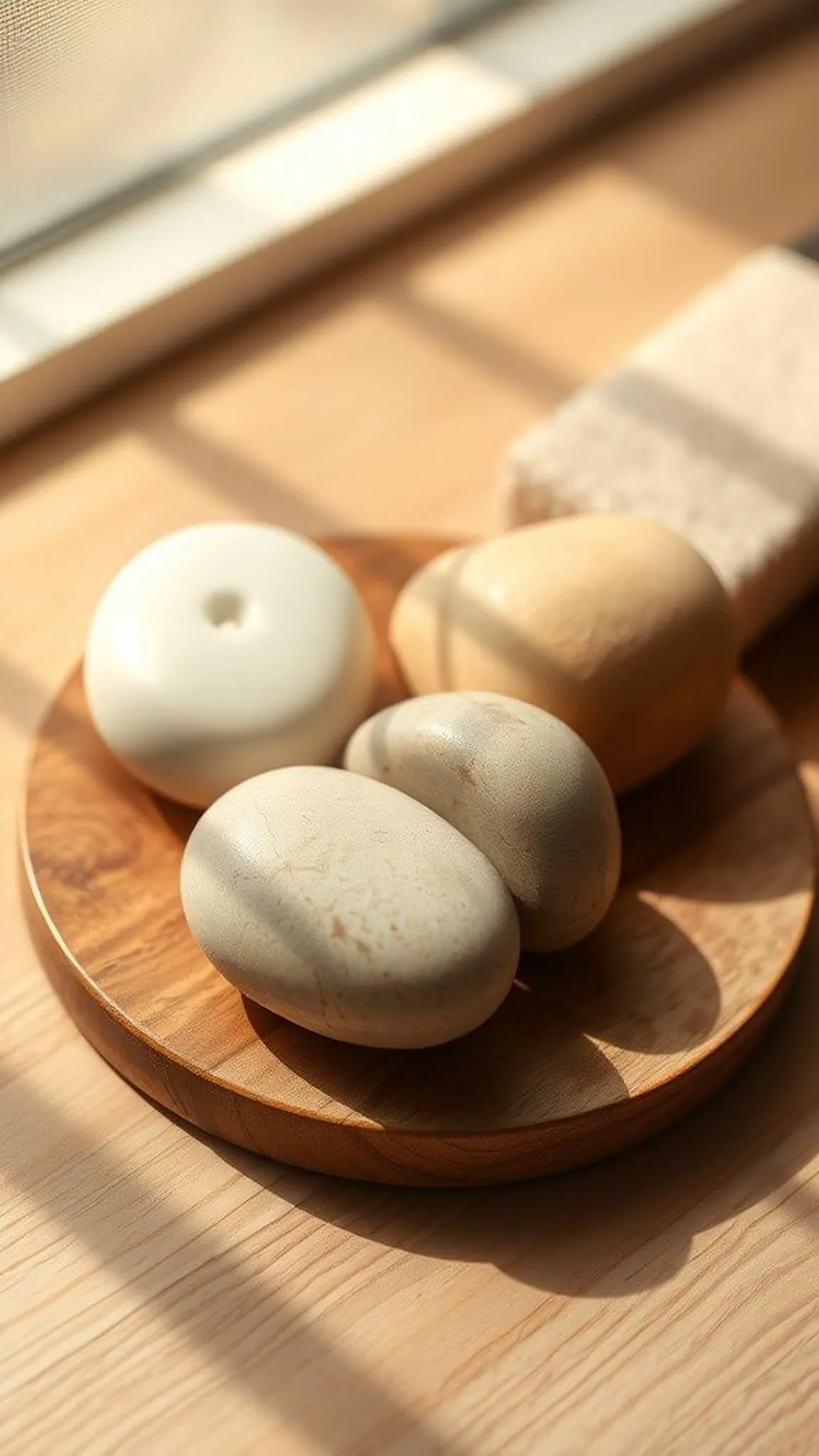 Rounded worry stones that fit the palm
