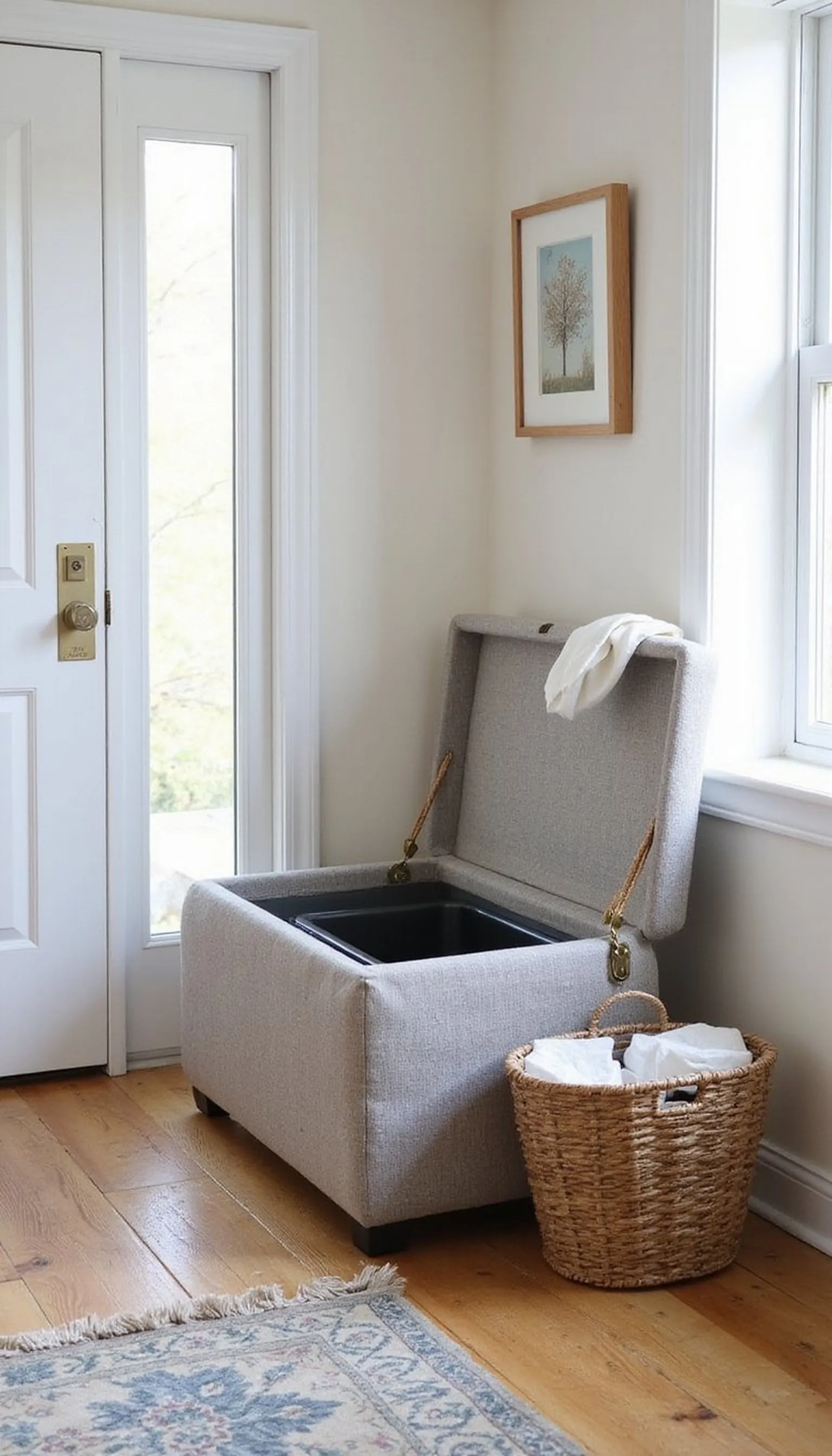 Cozy ottoman with removable litter tray
