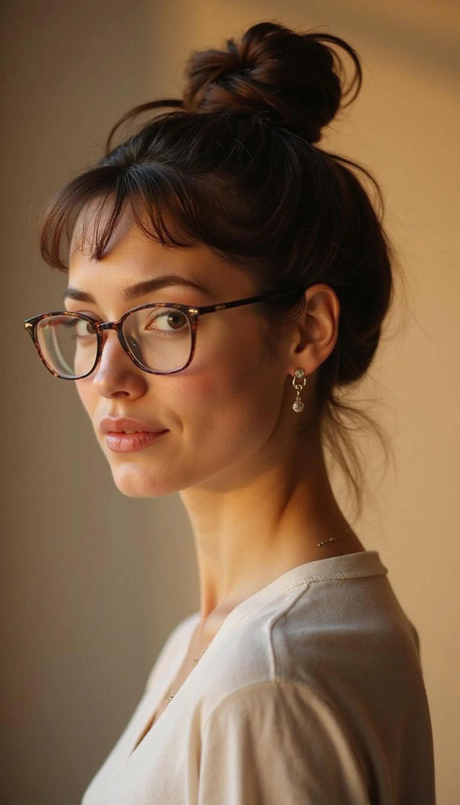 Pinned-Back Sides For Clear Glasses Temples