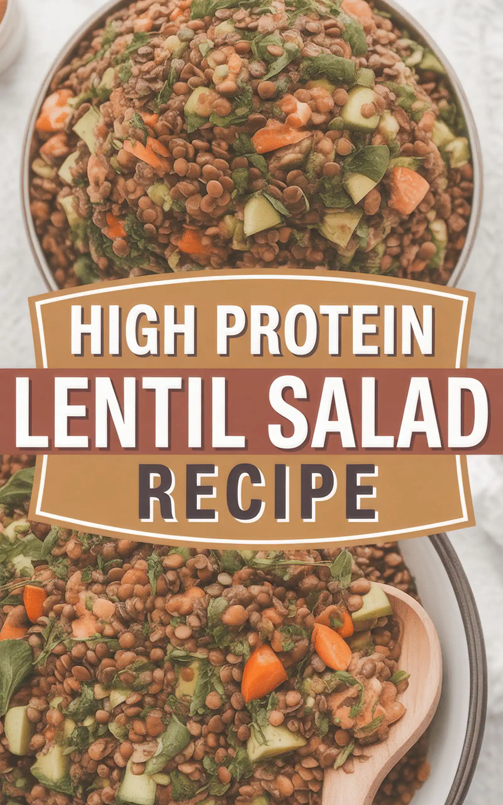 High Protein Lentil Salad Recipe - easy recipe with step by step instructions