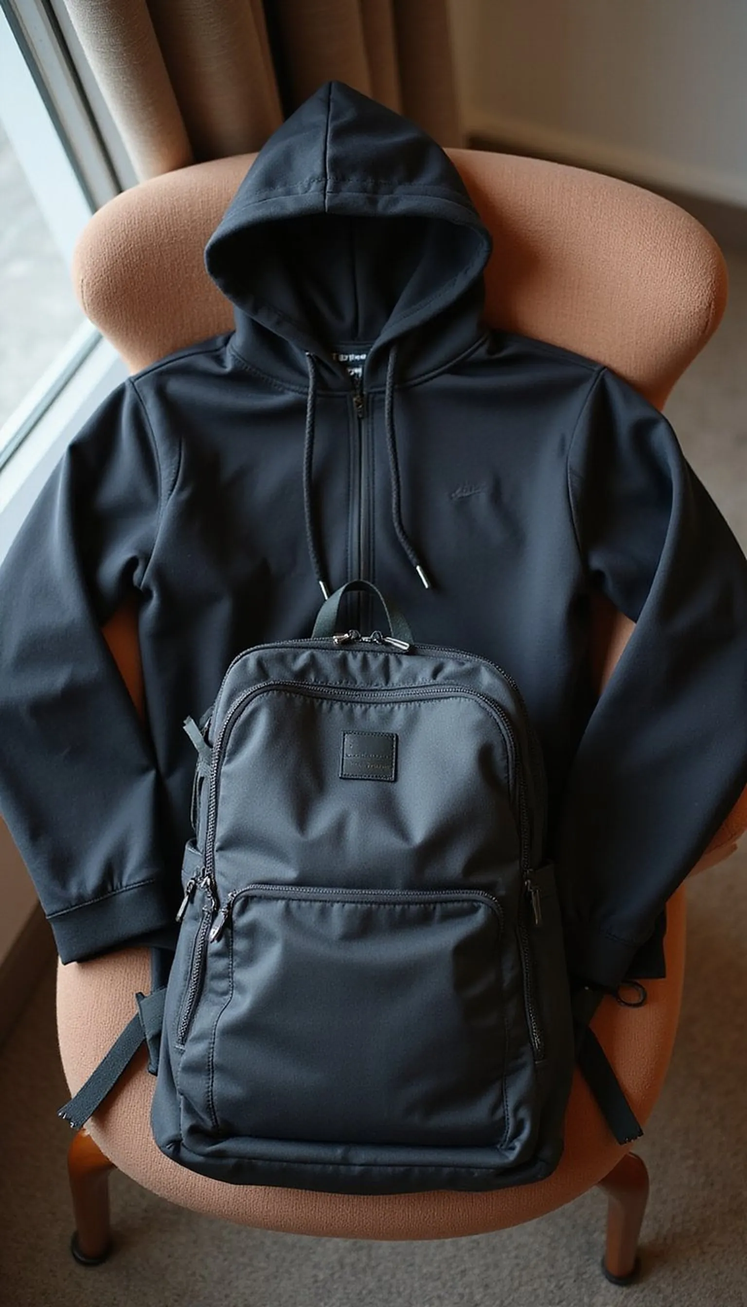 Blackout hoodie for quick head-cover privacy