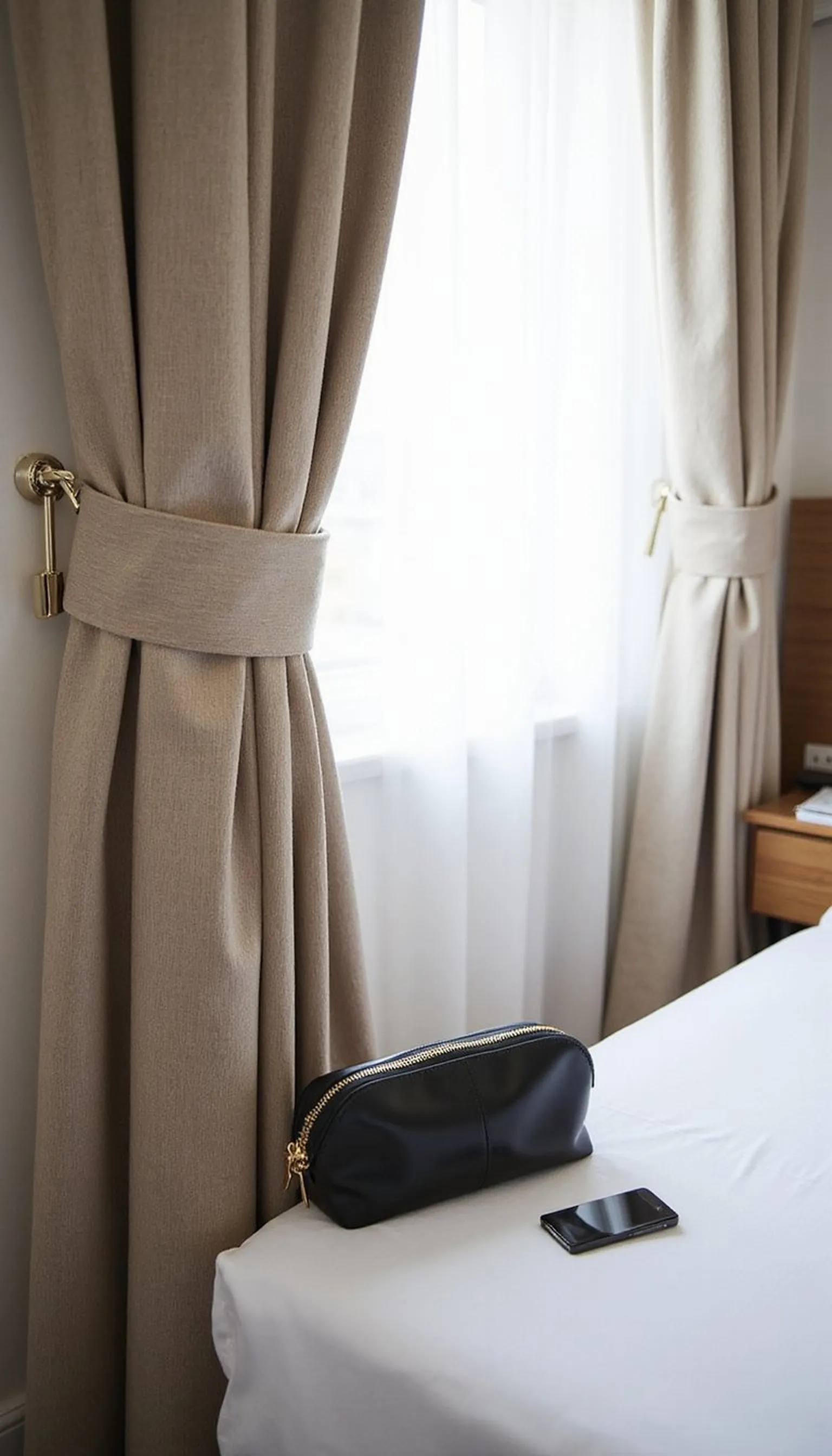 Light-blocking magnetic curtain clips for rentals