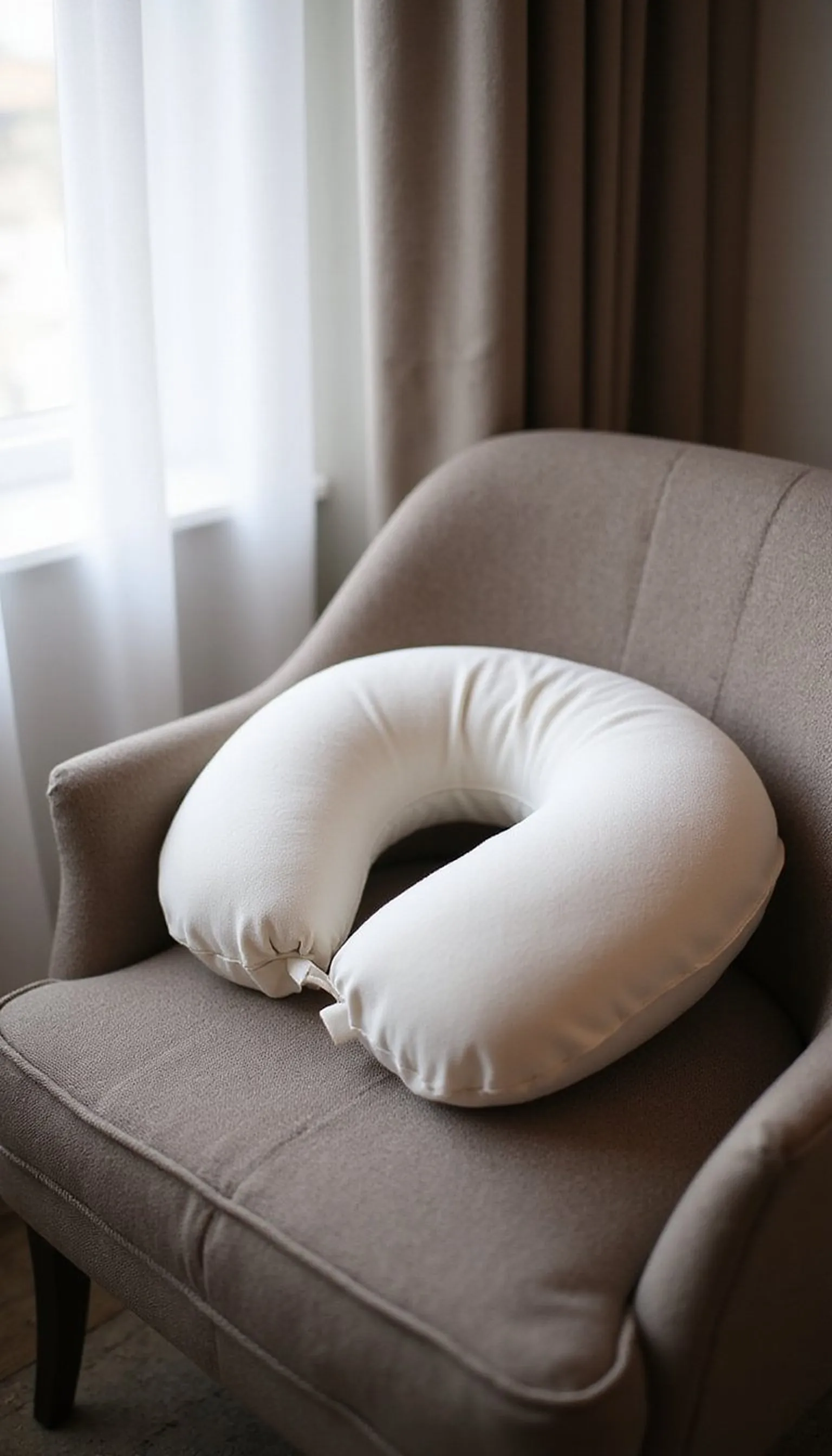 Travel neck pillow that supports side sleepers